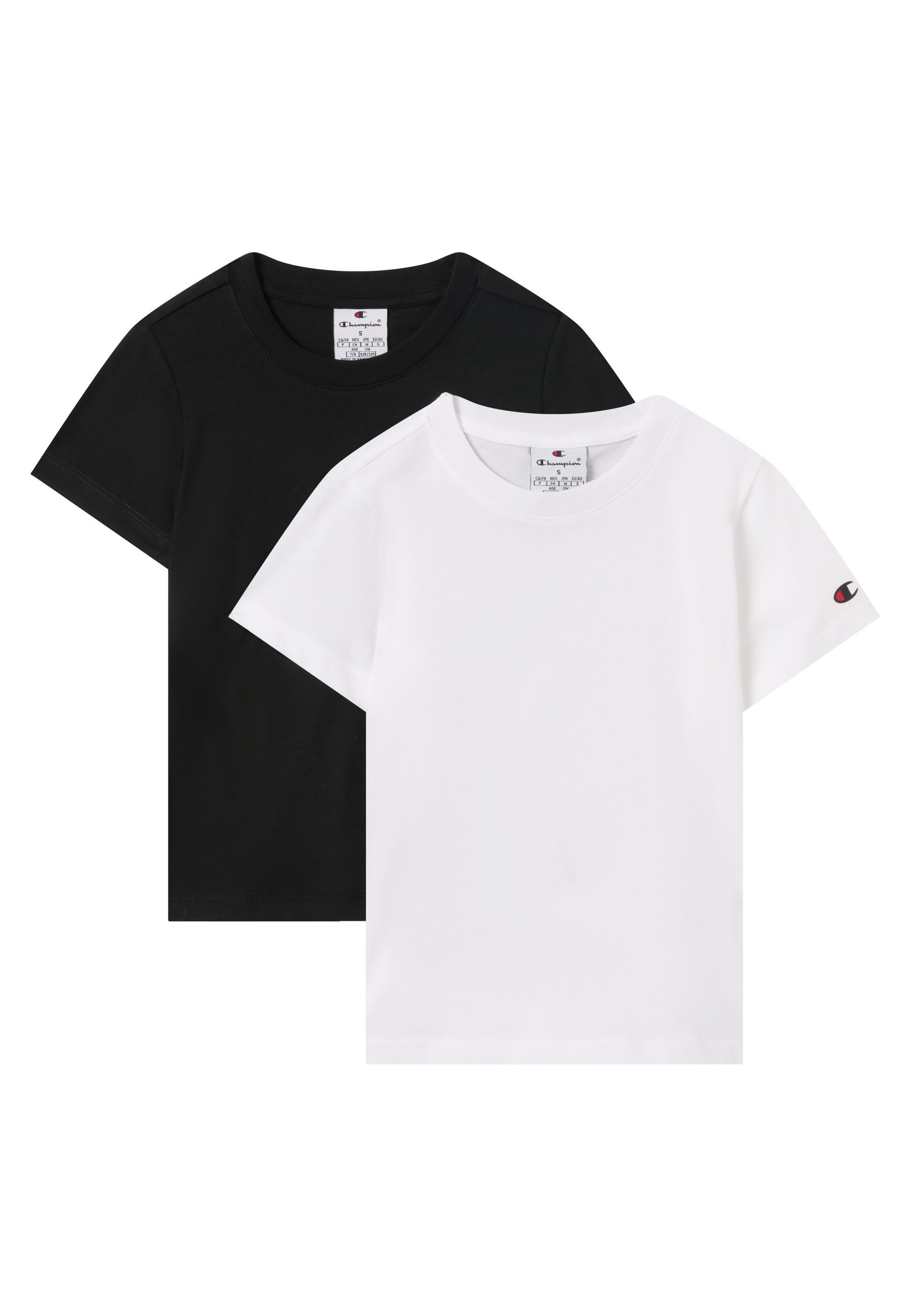 Champion T-Shirt ICONS 2 pack Crewneck T-Shirt (2-tlg) Kurzarm, Rundhalsausschnitt, aus Baumwolle