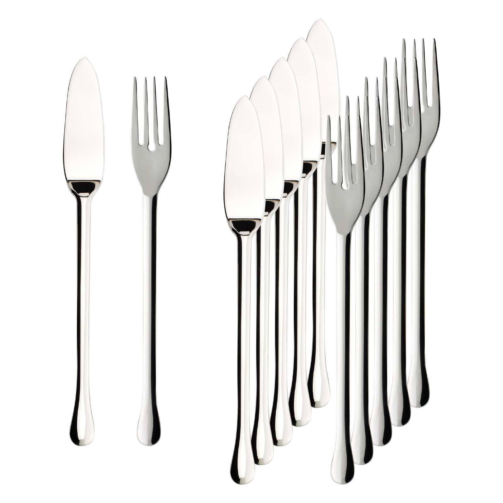 Villeroy & Boch Victor Fischbesteck 6er Set (12-tlg), 6 Personen