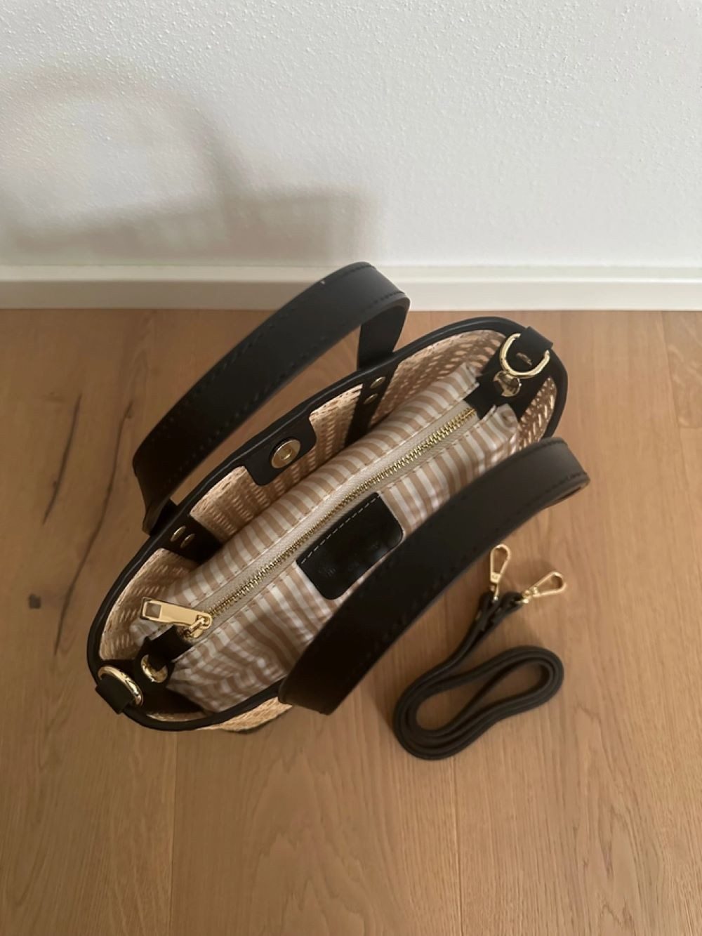 Goodman Design Handtasche Shopper-Tasche aus Wiener Geflecht und Echtleder, Handgefertigte Eleganz aus Italien