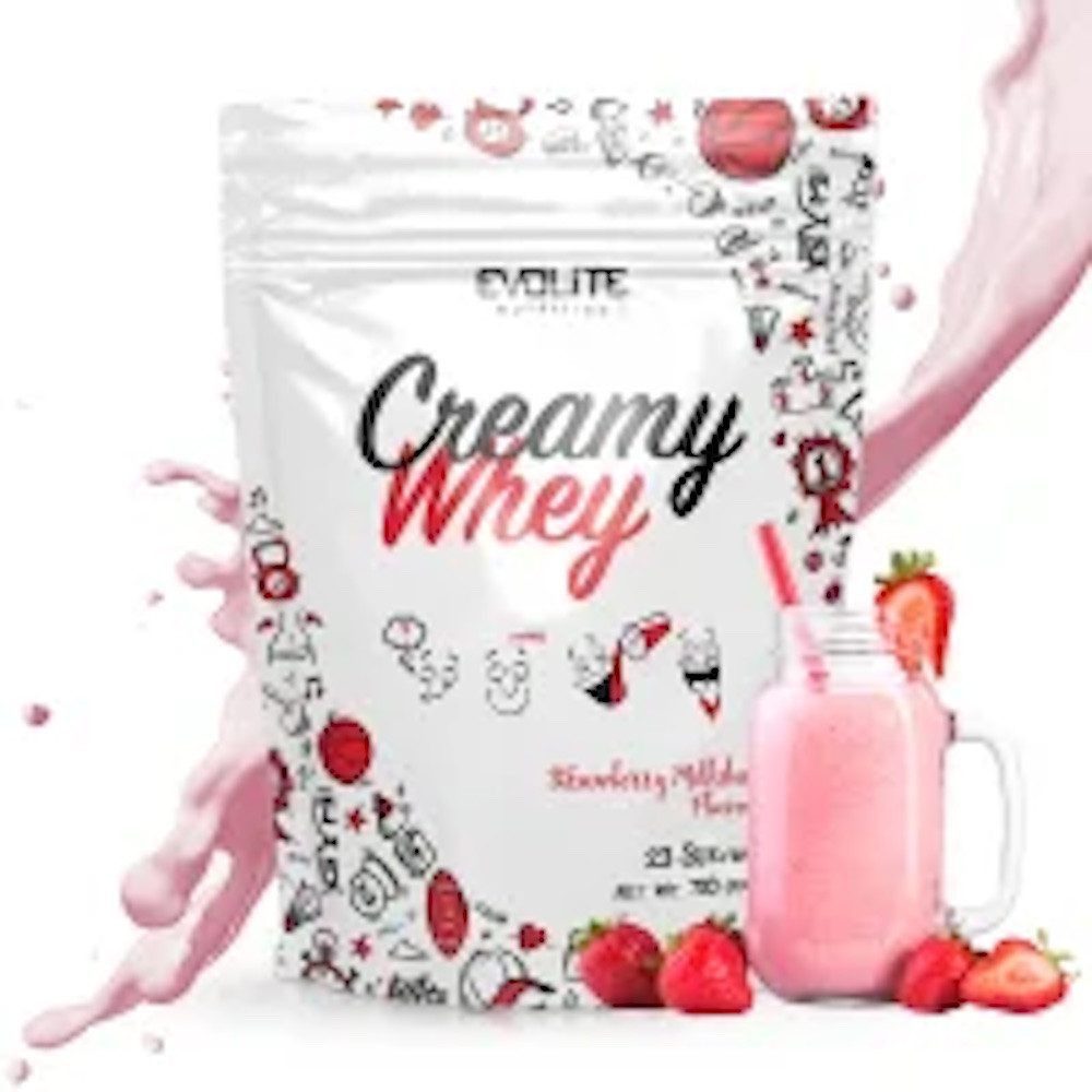EVOLITE® CREAMY WHEY Protein Aminosäuren (700g) Strawberry Milkshake Pulver
