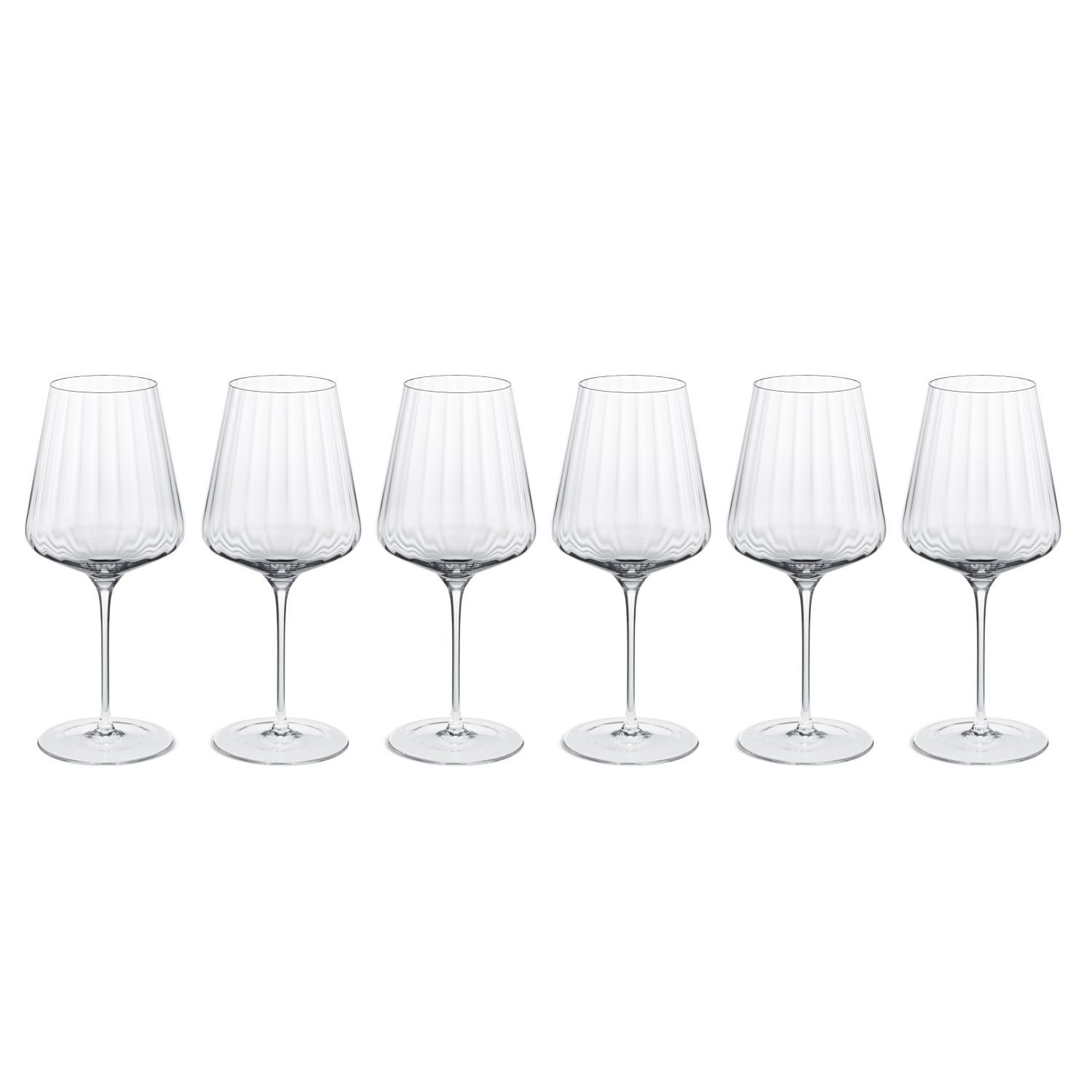 Georg Jensen Weinglas Bernadotte, Kristallglas, 6er Set