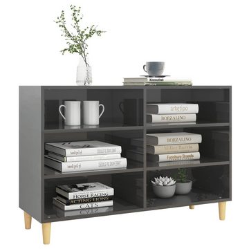 vidaXL Sideboard Sideboard Hochglanz-Grau 103,5x35x70 cm Holzwerkstoff (1 St)