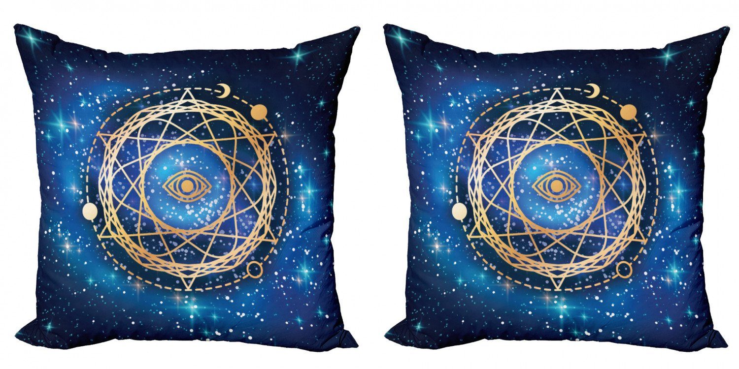Kissenbezüge Modern Accent Emblem Mandala geometrische Galaxy Abakuhaus Stück), Doppelseitiger (2 Digitaldruck