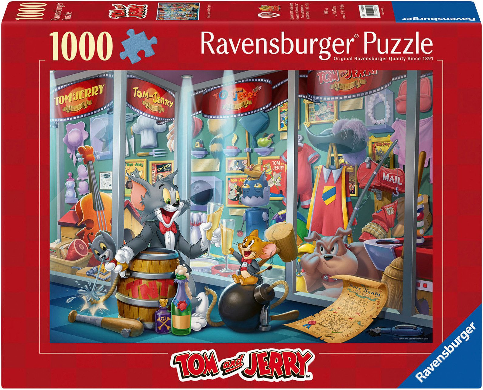Ravensburger Puzzle Ruhmeshalle von Tom & Jerry, 1000 Puzzleteile, Made in günstig online kaufen