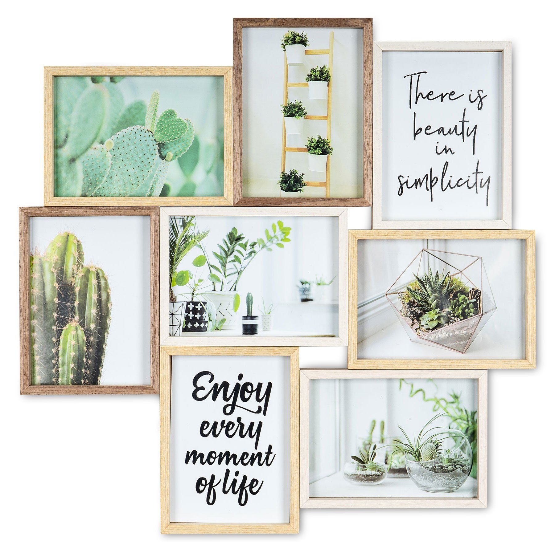 Levandeo® Bilderrahmen Collage, Bilderrahmen Collage B x H 53x53cm 8 Fotos günstig online kaufen