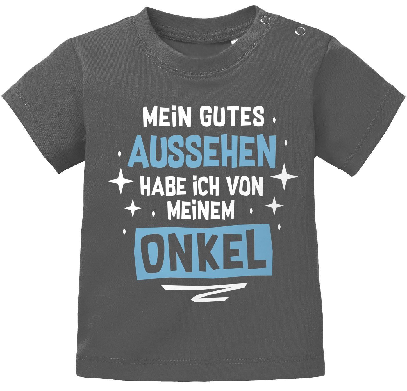 MoonWorks Print-Shirt Baby T-Shirt kurzarm Mein gutes Aussehen hab ich von meiner Tante /