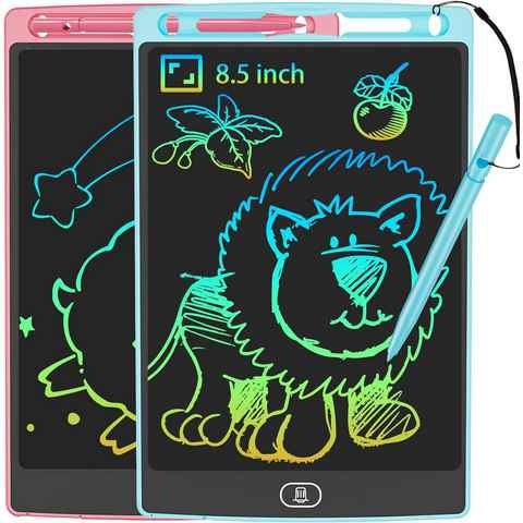 JOEAIS Zaubertafel 2 Stück LCD Schreibtafel Kinder Maltafel Zeichenbrett Schreibtablett, Drawing Tablet Digital Notepad 8.5 Zoll für Jungen Mädchen(Rosa+Blau)