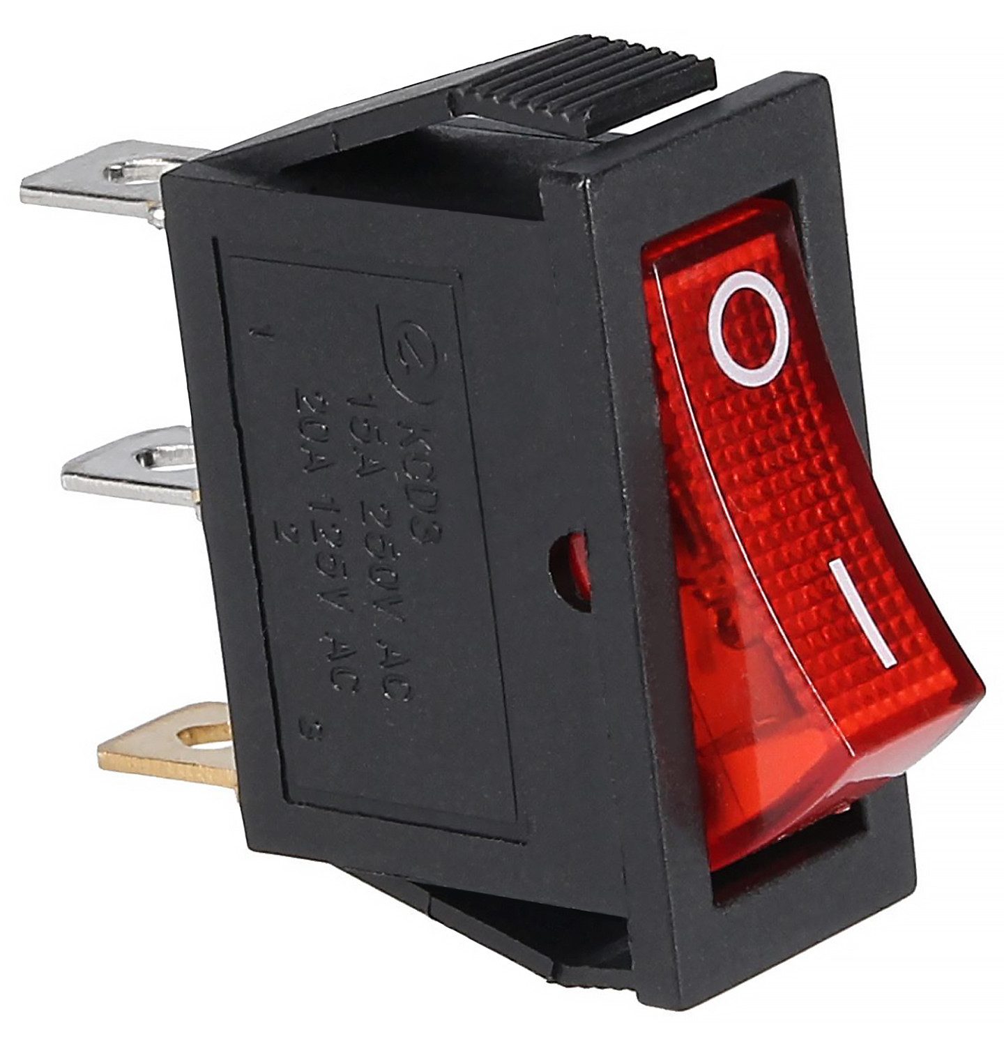 VIOKS Schalter Wippschalter 30x11mm, 1-polig rot beleuchtet für Dampfstation Kaffeemaschine Kleingerät