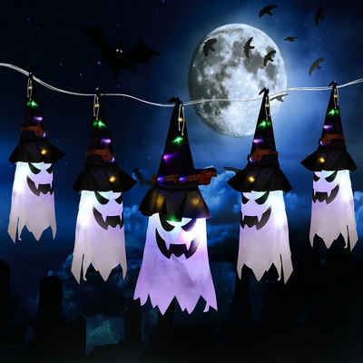 BEARSU LED-Lichterkette »Halloween,Geist Hexenhut Lichter,Dekorationen LED Beleuchteter (1pcs)«