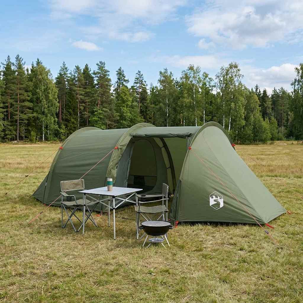 vidaXL Tunnelzelt Tunnelzelt 410 x 175 x 105 cm Olivgrün Polyester und Stahl, (1 tlg)