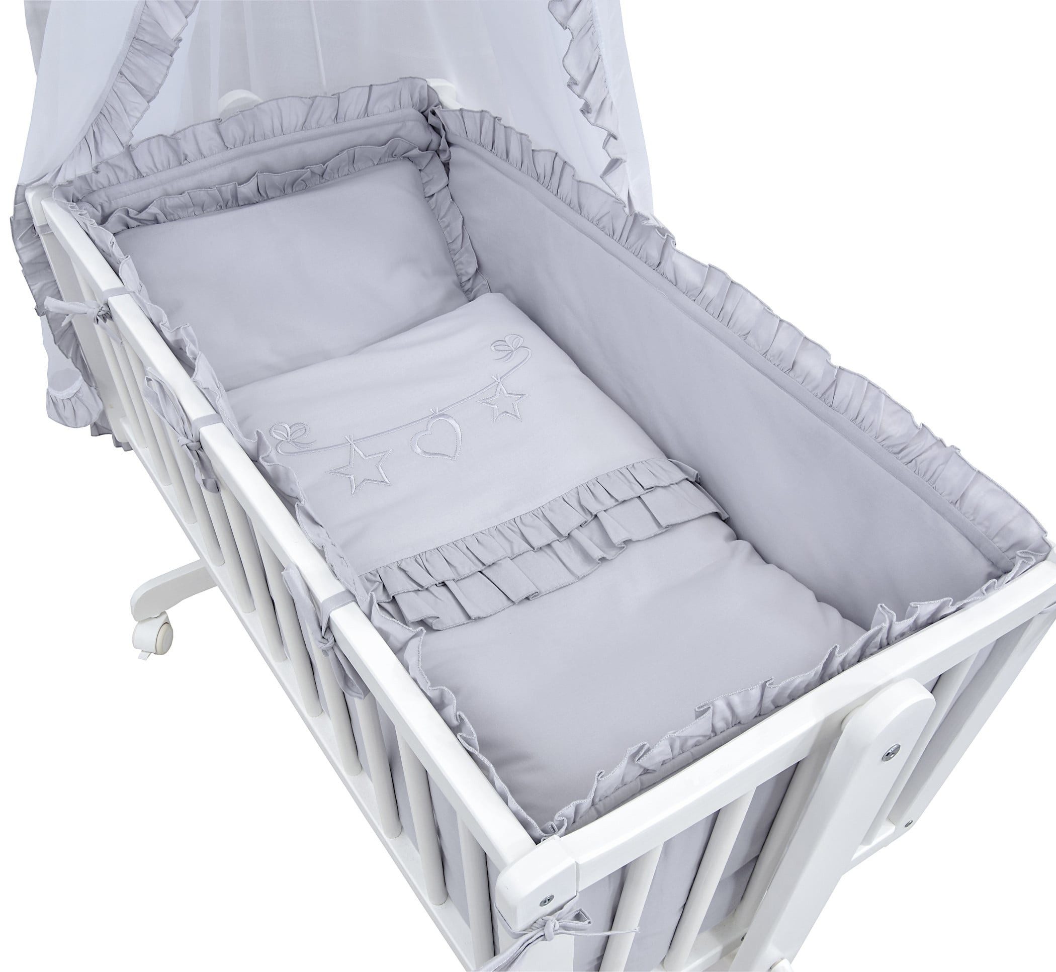 Babybettwäsche Baby Wiegenset Royal Rüsche