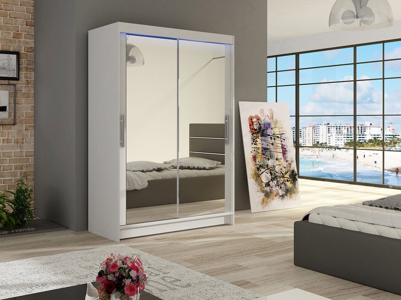 MIRJAN24 Kleiderschrank Miami VII (mit Spiegel, günstig online kaufen