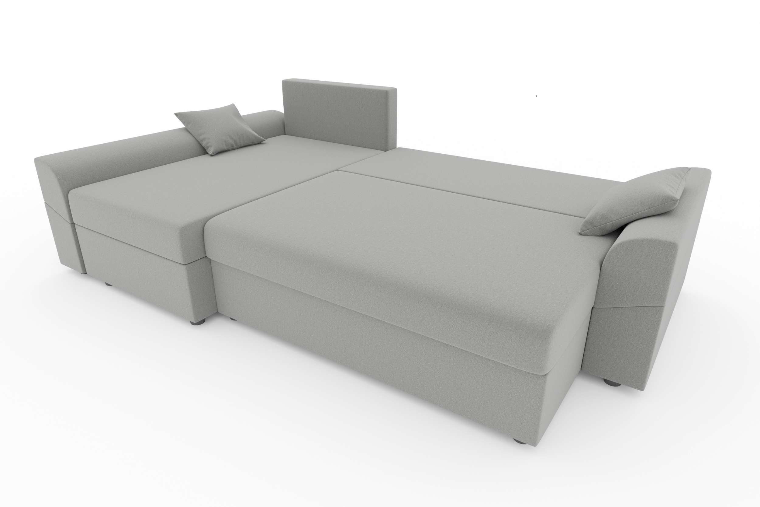 Stylefy Ecksofa mit Modern L-Form, Bettfunktion, Aurora, Bettkasten, Eckcouch, Sofa, Design Sitzkomfort, mit