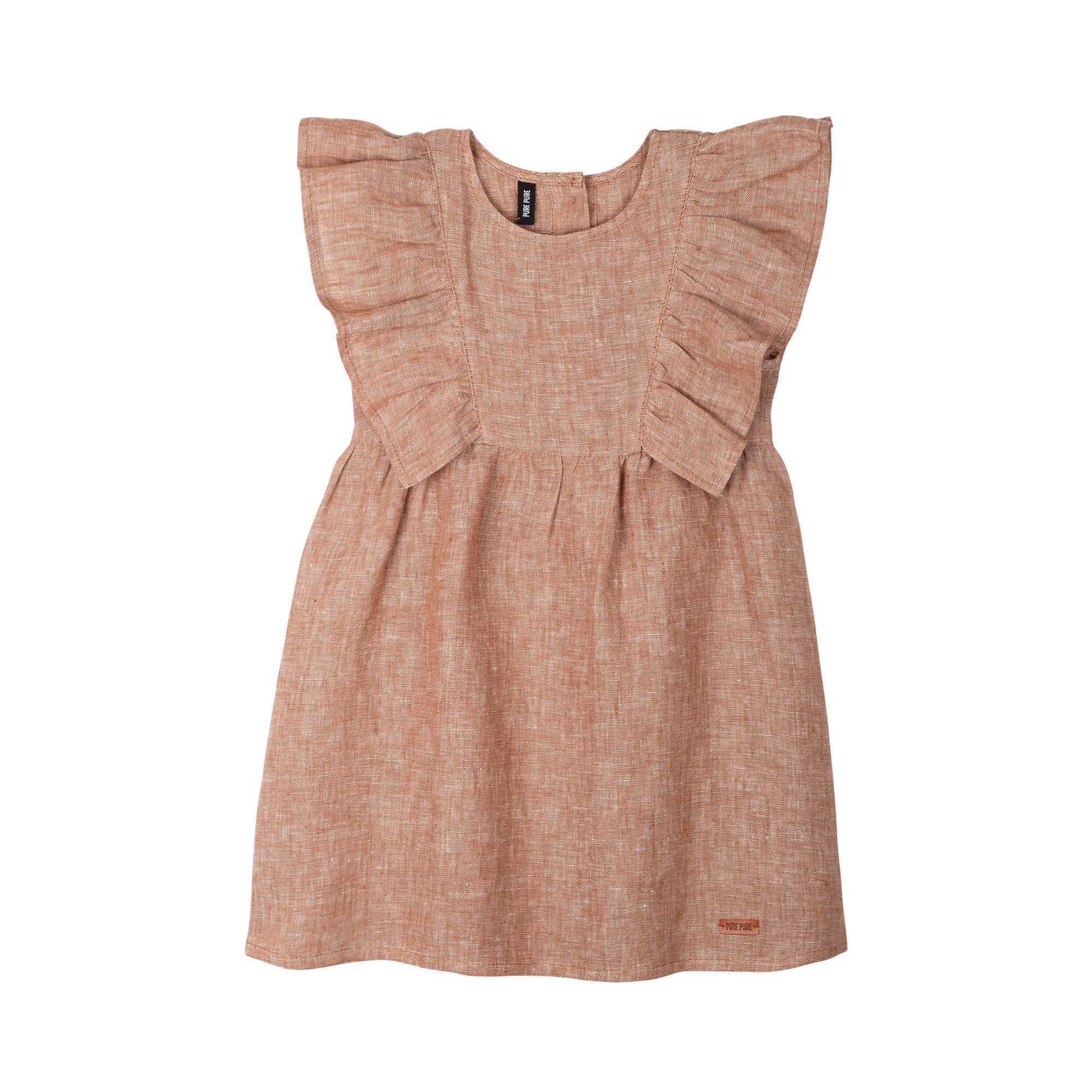 PURE PURE by Bauer Sommerkleid Leinen-Kleid Kids mit Rüschen