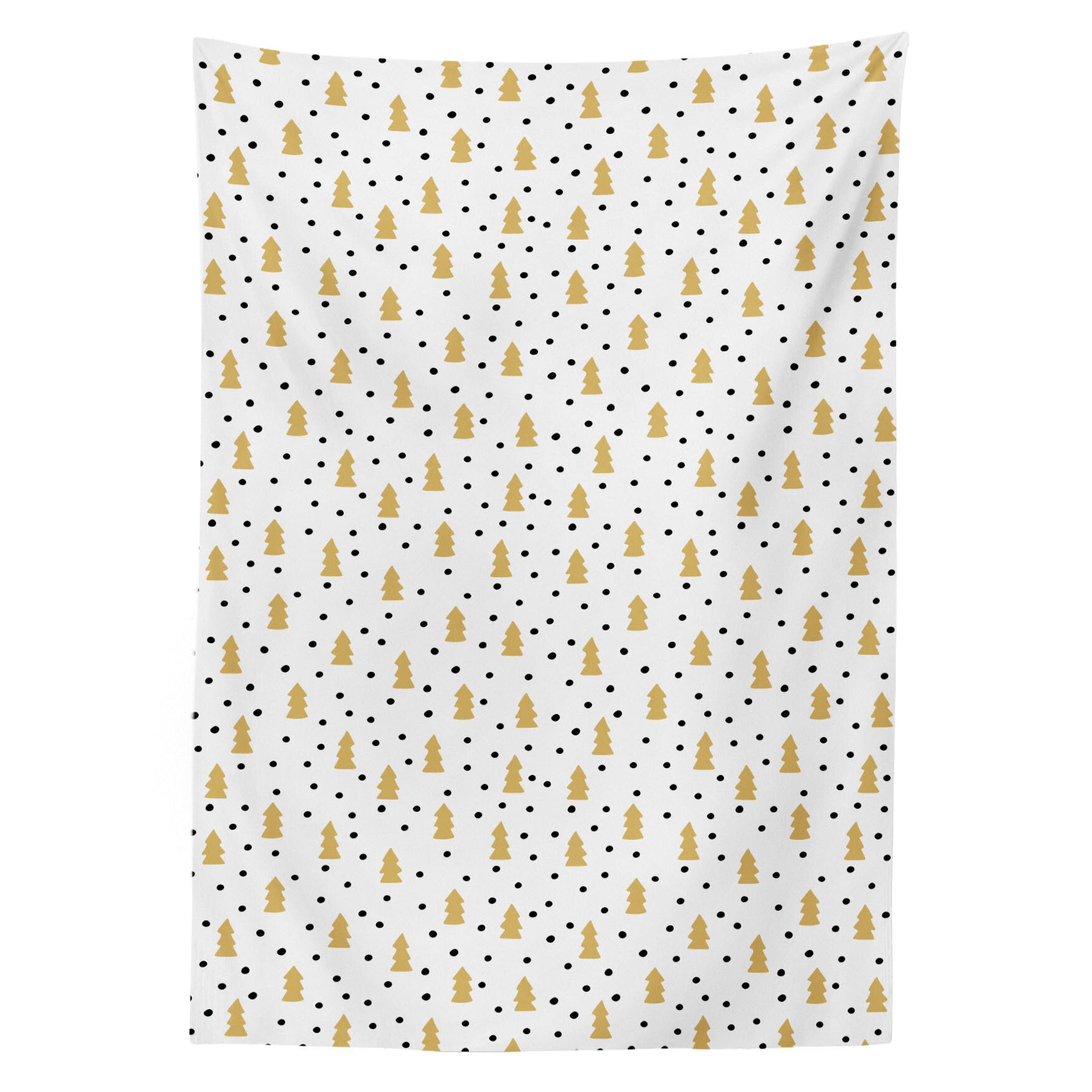 Abakuhaus Tischdecke Farbfest Waschbar Für den Außen Bereich geeignet Klare Farben, Weihnachten Kiefer Schwarze Punkte