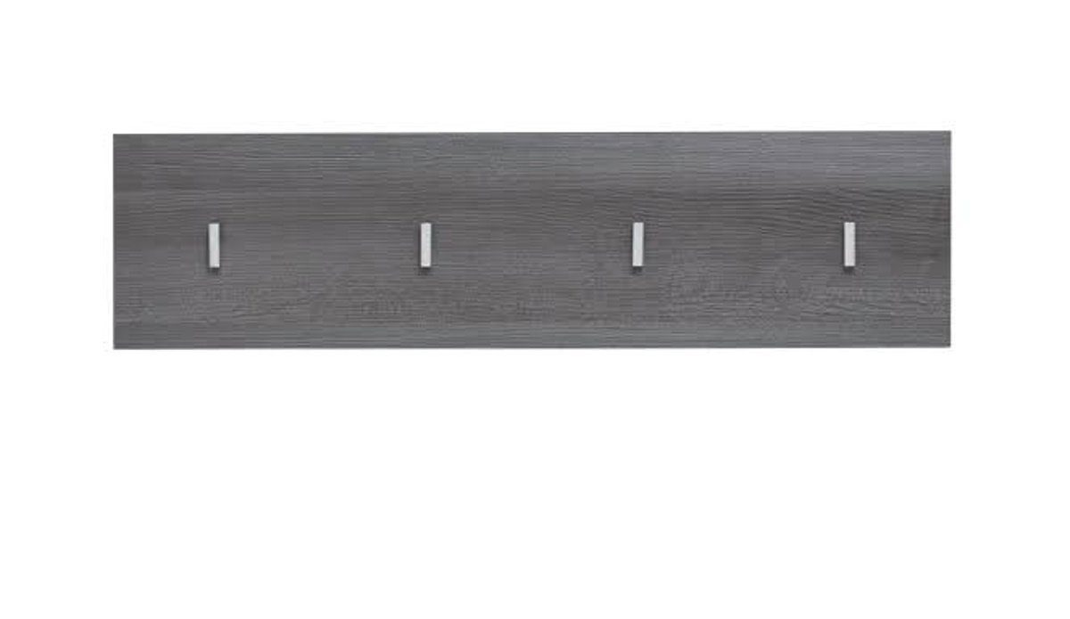 Furn.Design Шкафыleiste Line (Wandgarderobe in Rauchsilber grau, Breite 80 cm), mit 4 Kleiderhaken
