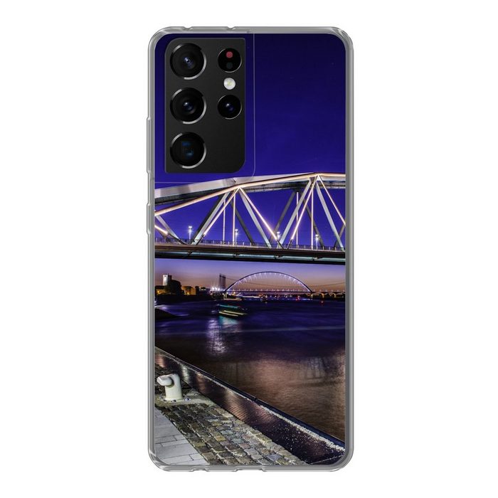 MuchoWow Handyhülle Fahrrad - Wasser - Nijmegen Phone Case Handyhülle Samsung Galaxy S21 Ultra Silikon Schutzhülle