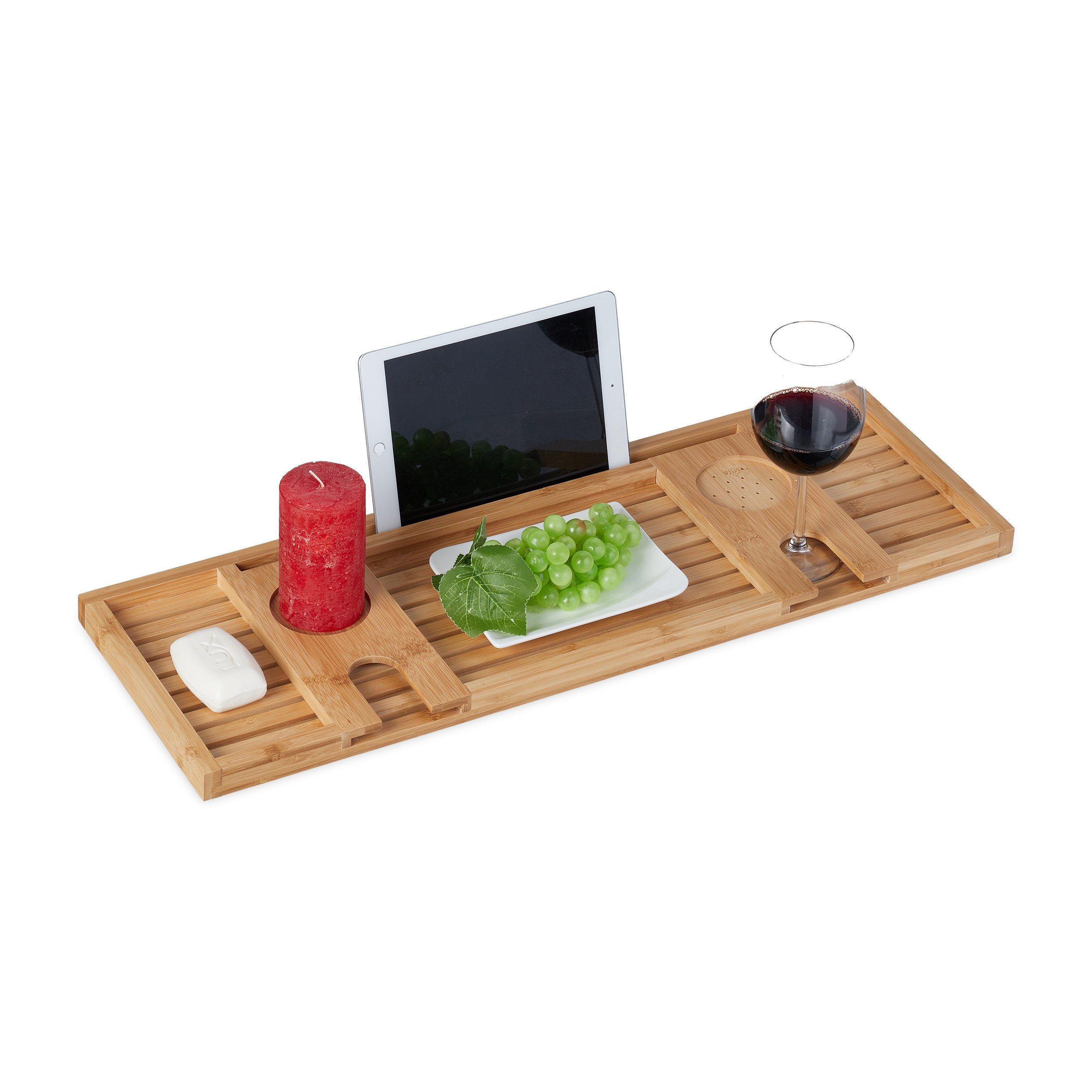 relaxdays Badewannenablage Bambus günstig online kaufen