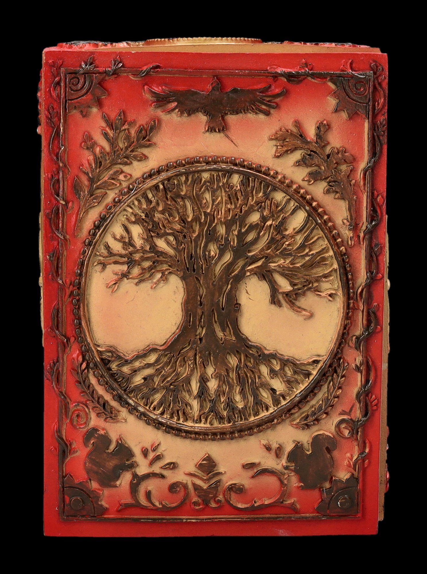 Figuren Shop GmbH Aufbewahrungsdose Schatulle für Tarotkarten - Tree of Life - Aufbewahrung Fantasy