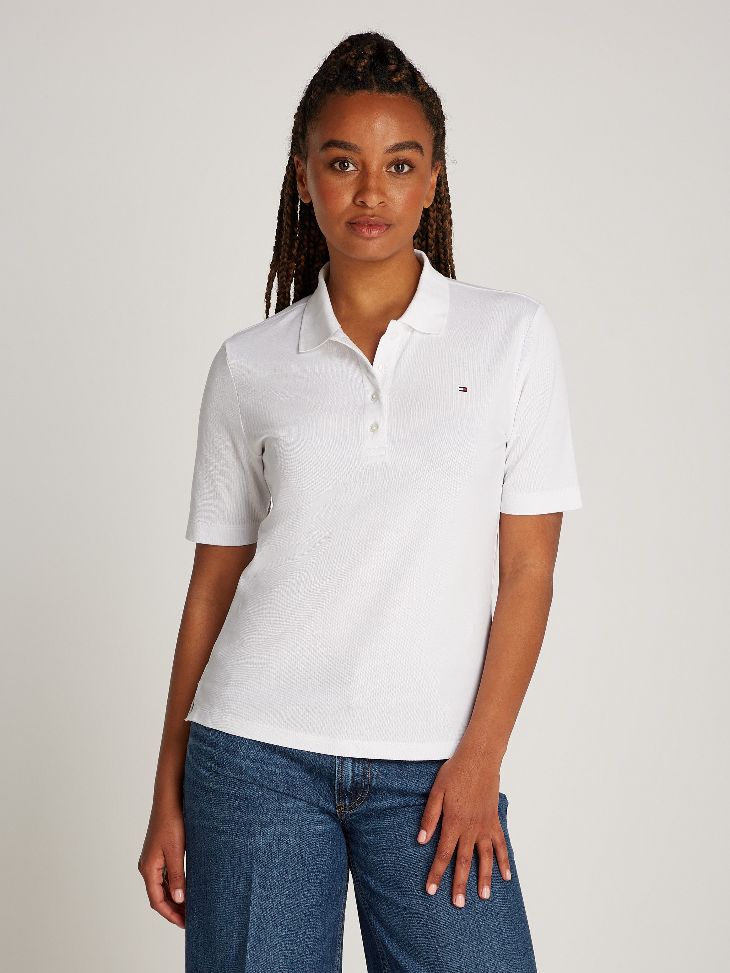 Tommy Hilfiger Poloshirt Regular Fit Pique Premium Polo Baumwollmischung, r günstig online kaufen