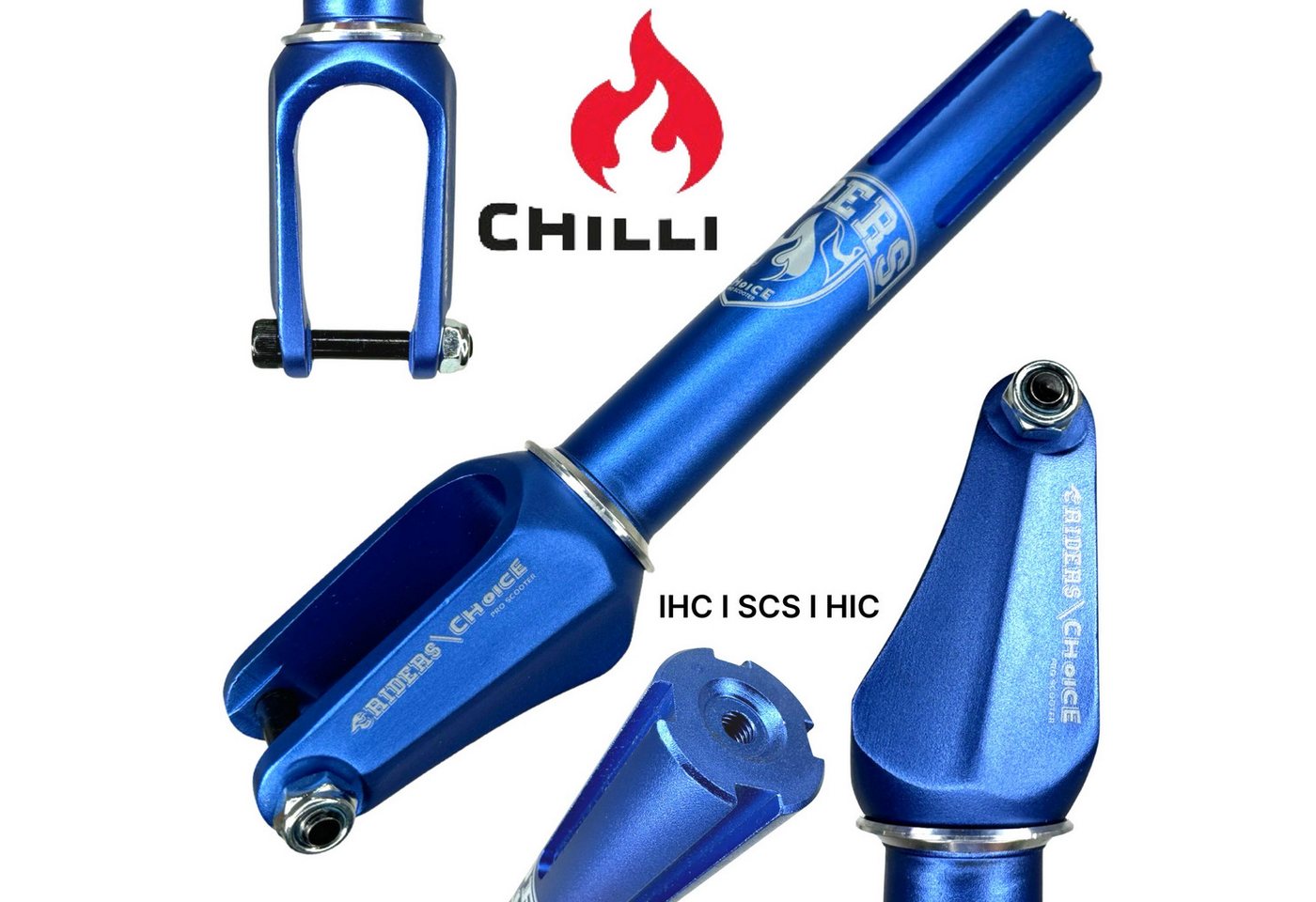 Thumbnail - Chilli Pro Scooter Stuntscooter Chilli Pro Scooters Riders Stunt-Scooter Fork HIC Kit+ Headset Blau