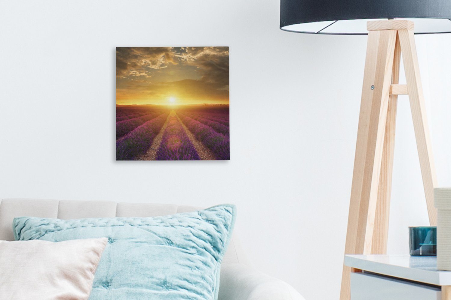 OneMillionCanvasses® Leinwandbild Frankreich - Sonne St), Lavendel, Leinwand Wohnzimmer (1 Schlafzimmer - Bilder für