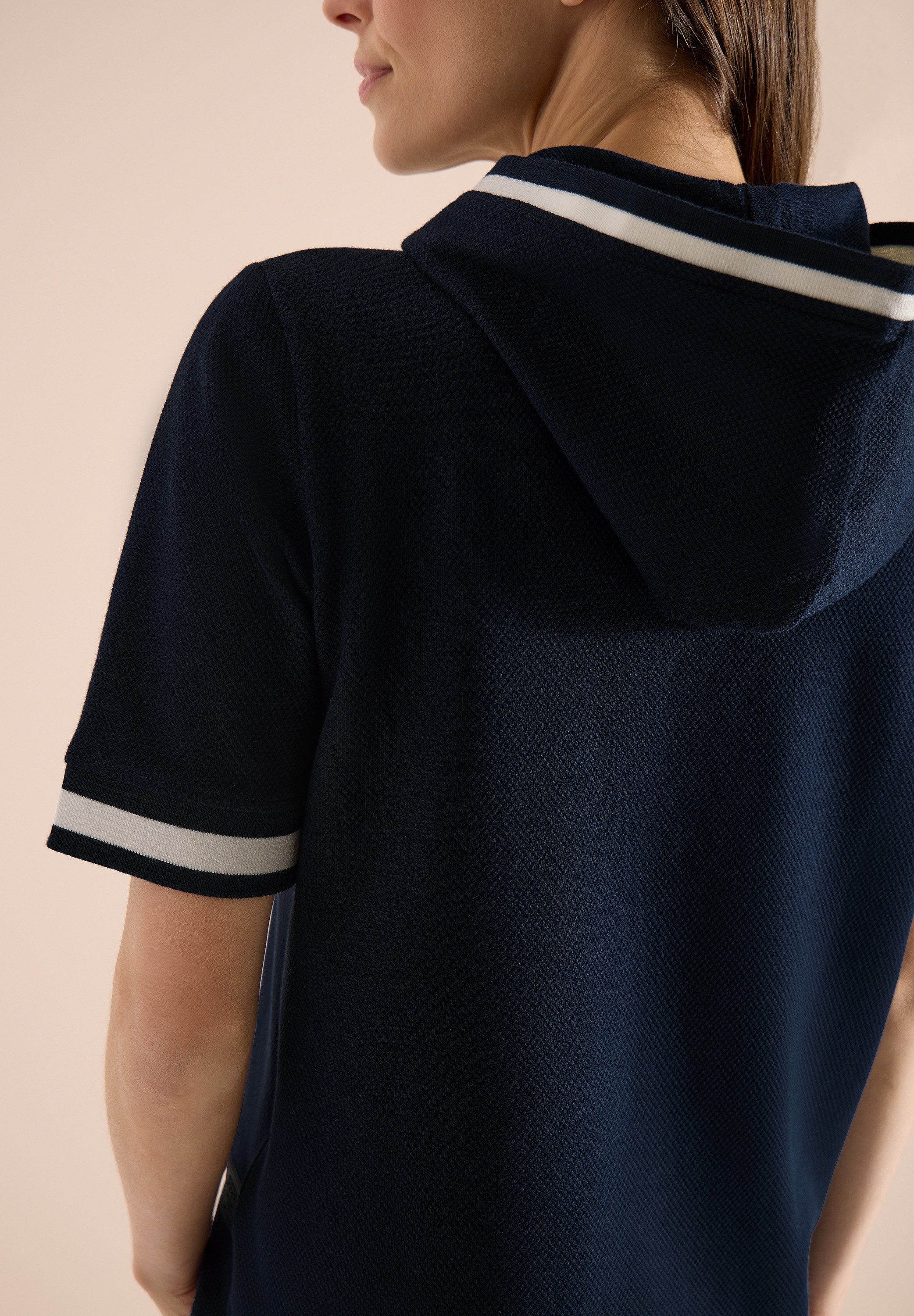 CECIL Kapuzenshirt in strukturierter Qualität mit Rippdetails günstig online kaufen