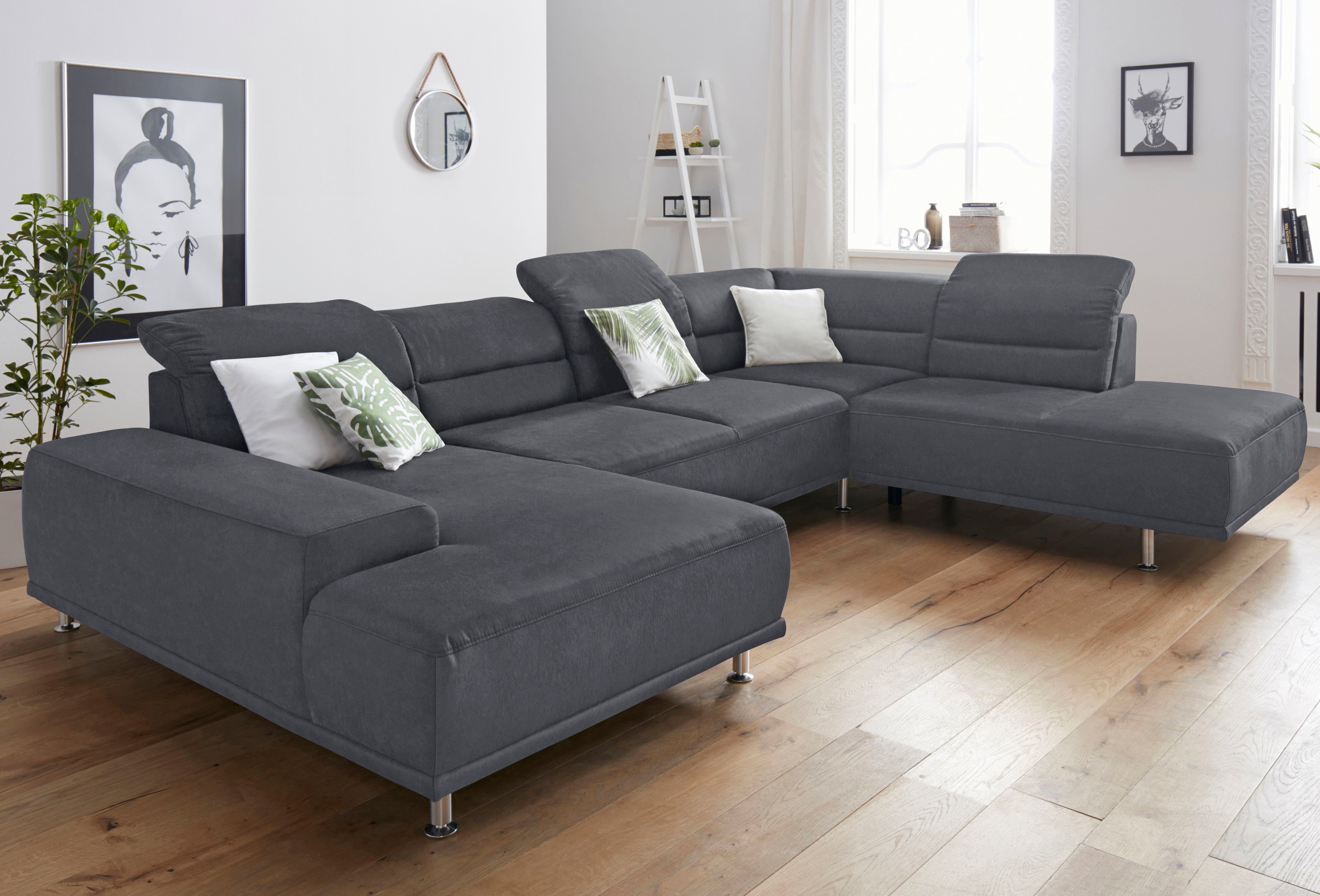 sit&more Wohnlandschaft "Mariola U-Form" mit Federkern, inklusive Kopfteil- günstig online kaufen