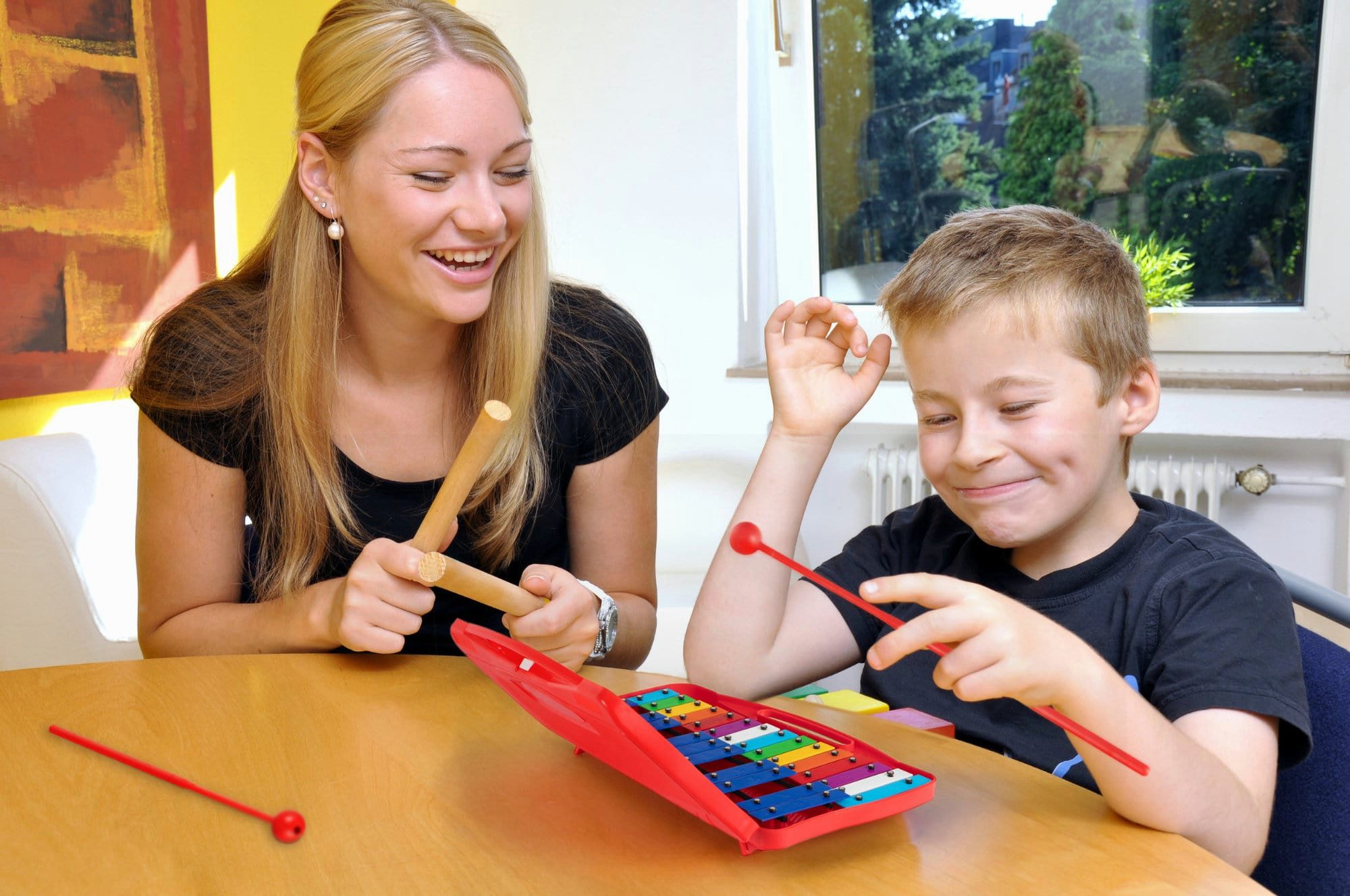 Classic Cantabile Glockenspiel GSR-25 Sopran Glockenspiel chromatisch 10x Set - Im praktischen Koffer,Sparset, 10-St., 10x Glockenspiel und 10x Schlägel, Perfekt gestimmtes Sopran Glockenspiel