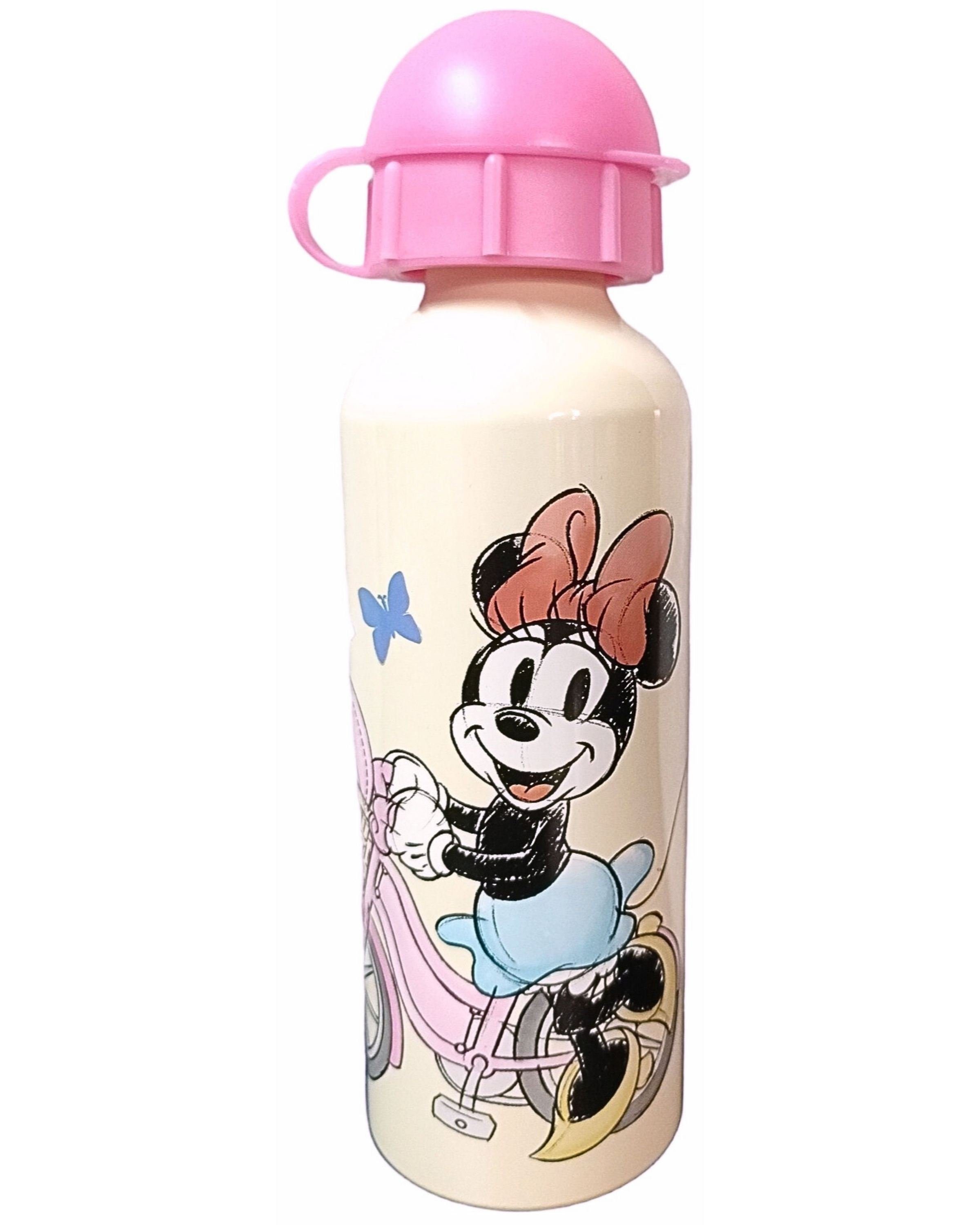 Disney Minnie Mouse Trinkflasche Minnie Maus -RIDE AND SHINE, Kinder Sport-Aluminiumflasche 520 ml BPA frei