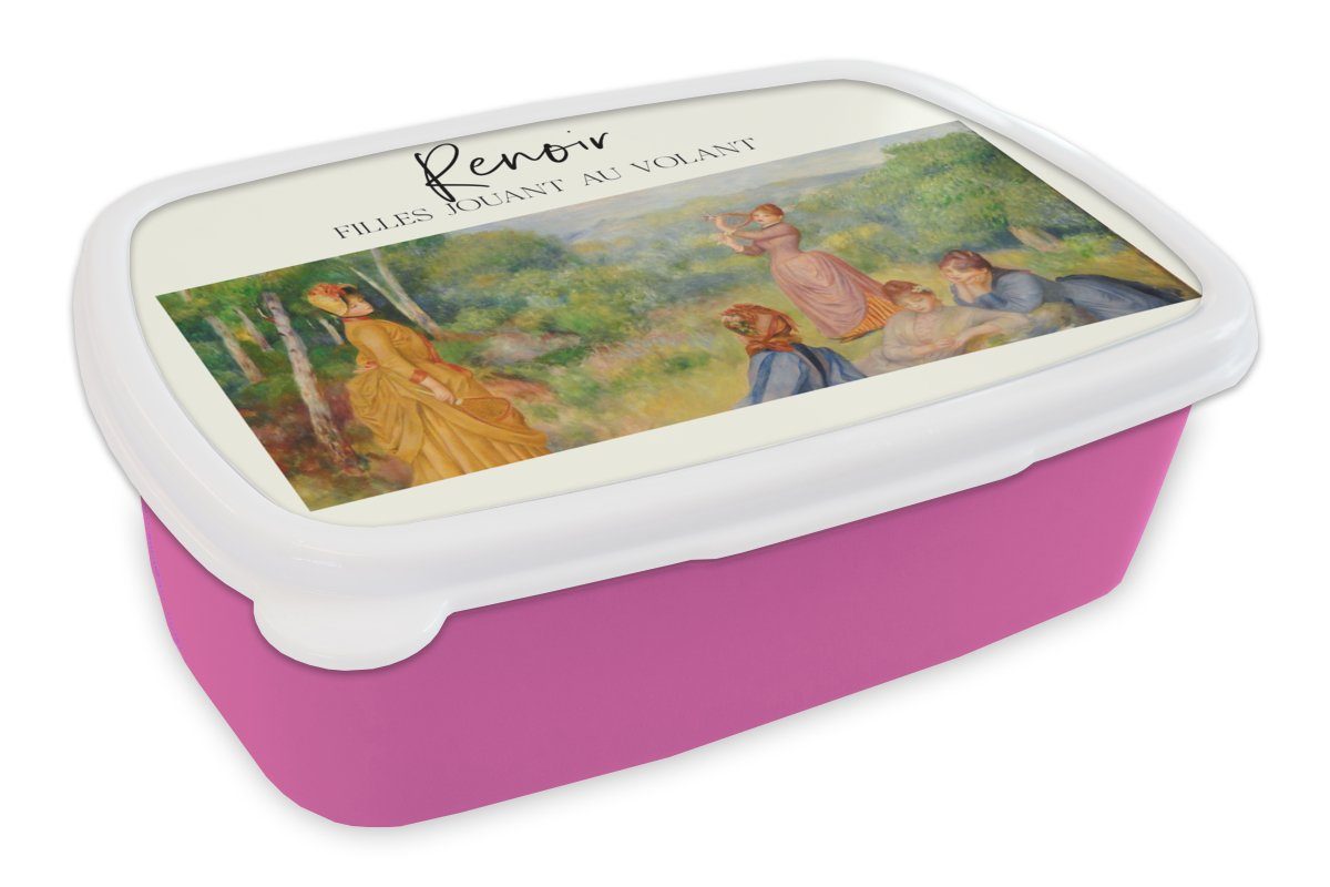 rosa Meister, Kinder, Lunchbox Alte Snackbox, Kunststoff Renoir Kunststoff, Erwachsene, für Mädchen, - Brotdose (2-tlg), Kunst - MuchoWow Brotbox