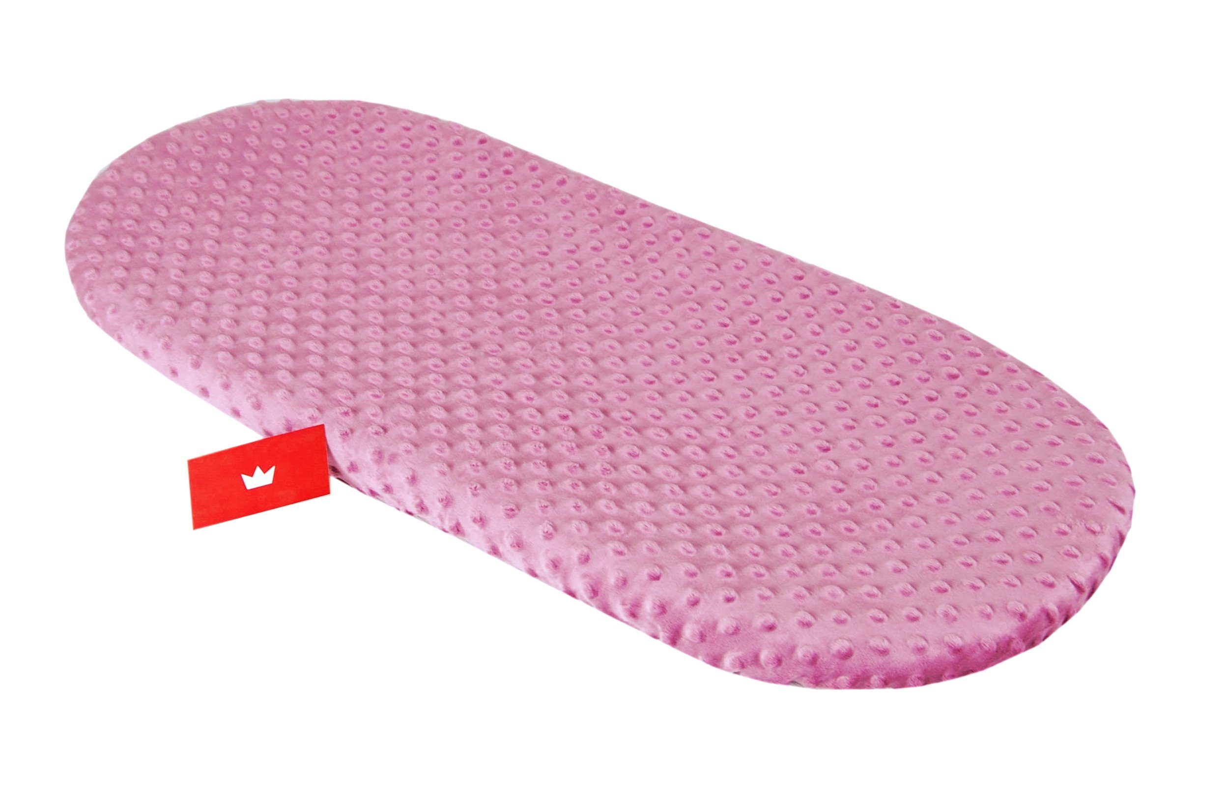 BabyLux Spannbettlaken BABYLUX Spannbettlaken Kinderwagen Baby Spannbetttuch Wiege Bettlaken, 7. Minky - Altrosa