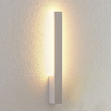 Arcchio LED Wandleuchte Ivano, dimmbar, LED-Leuchtmittel fest verbaut, warmweiß, Modern, Aluminium, weiß, 1 flammig, inkl. Leuchtmittel, Wandstrahler