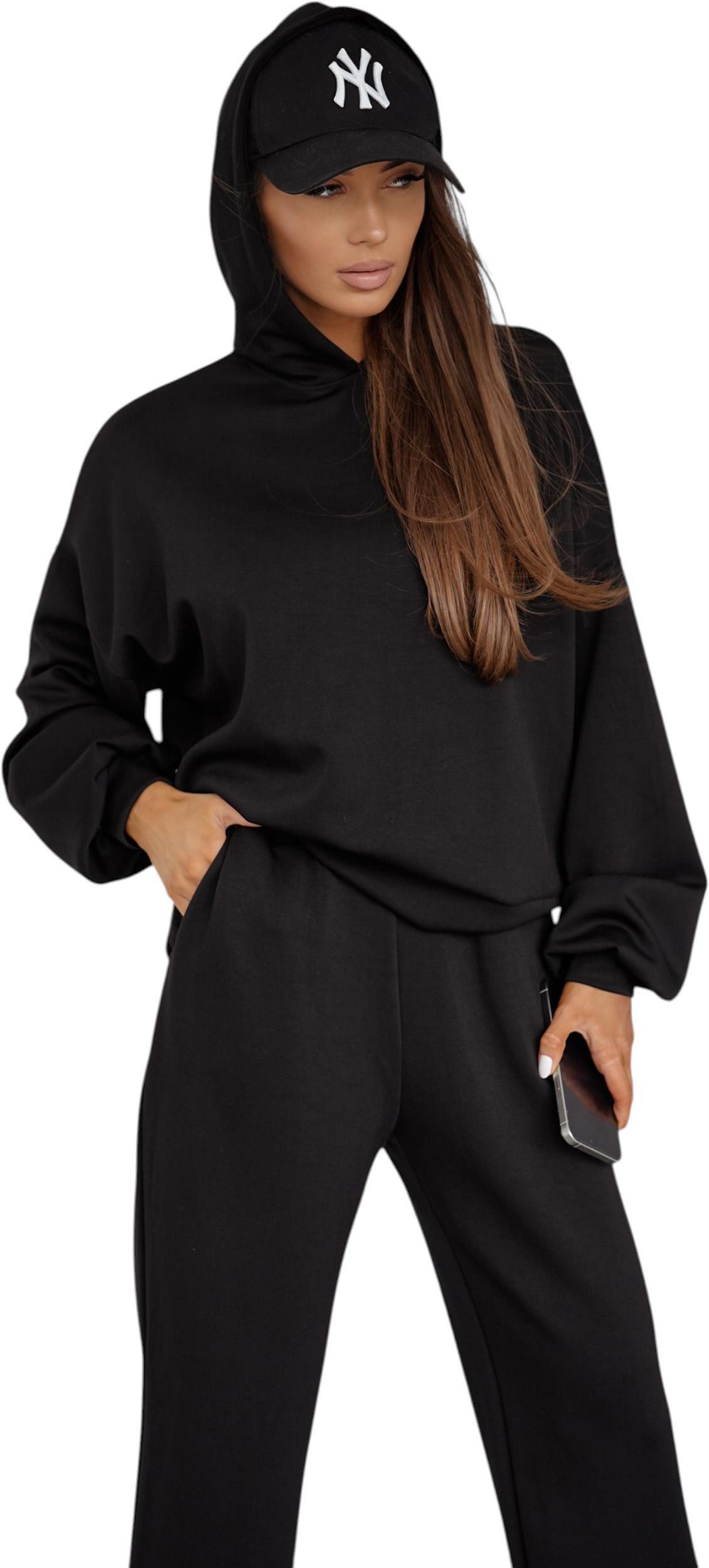 EloModa Jogginganzug Damen Trainingsanzug Oversize Jogginganzug 2-teilig Hoodie und Jogging (2-tlg)