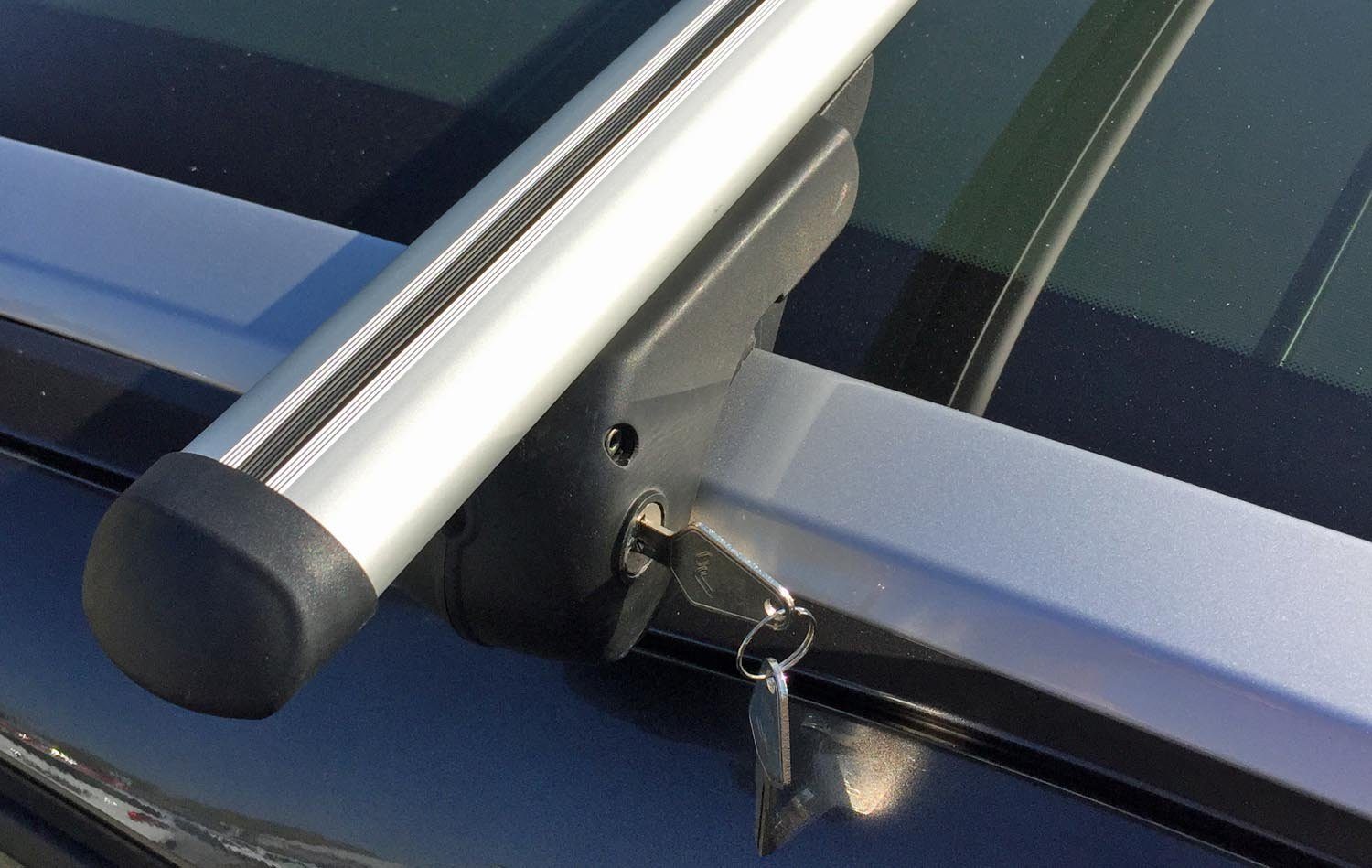 VDP Dachträger (einfache Montage, Grundträger für Fahrzeuge mit Dachreling), VDP VDP 120 Alu Relingträger universal Dachträger abschließbar 90 kg Lastenträger