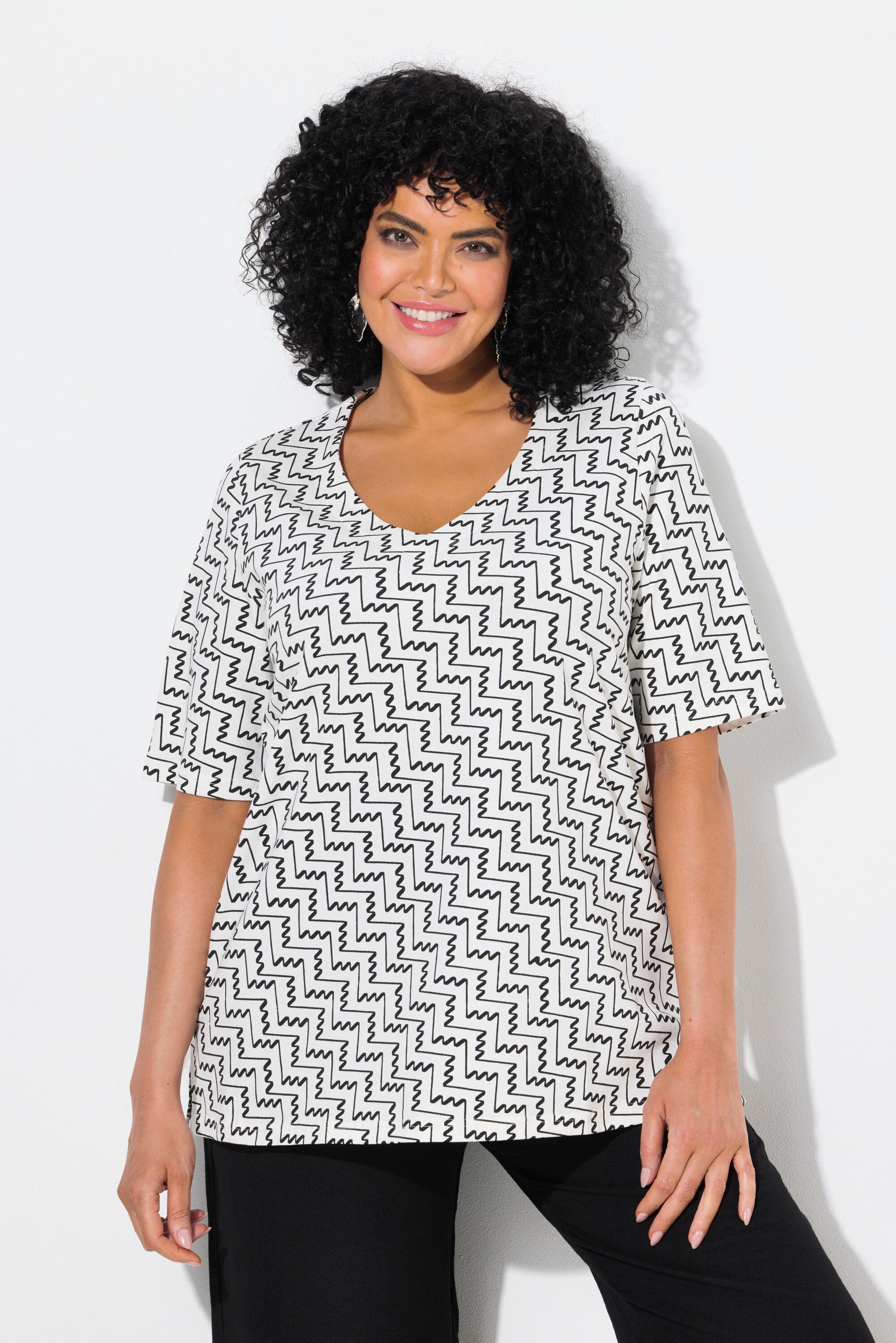 Ulla Popken T-Shirt T-Shirt grafischer Druck günstig online kaufen