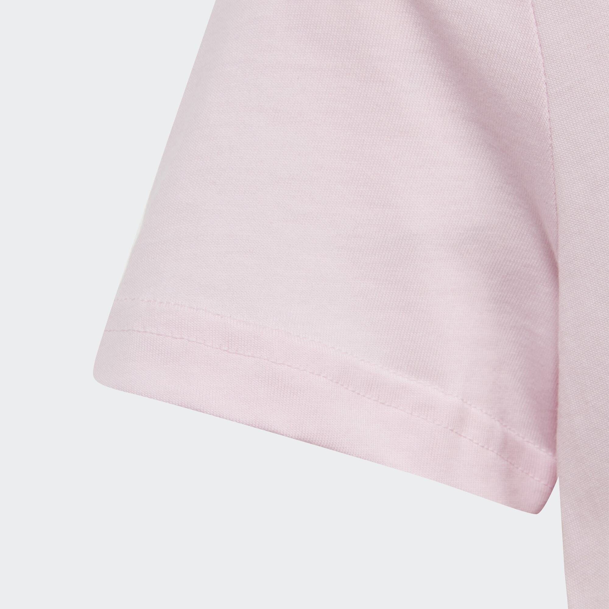 COTTON LINEAR ESSENTIALS SLIM adidas Clear FIT T-Shirt White Sportswear T-SHIRT / LOGO Pink