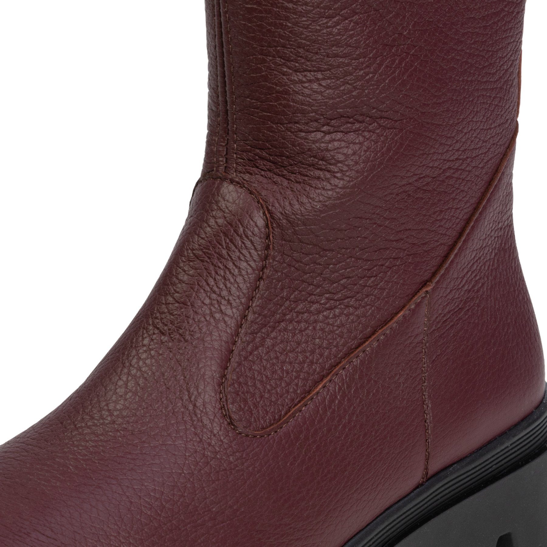 vitaform Damenschuhe Stiefel Hirschleder Stiefel aubergine