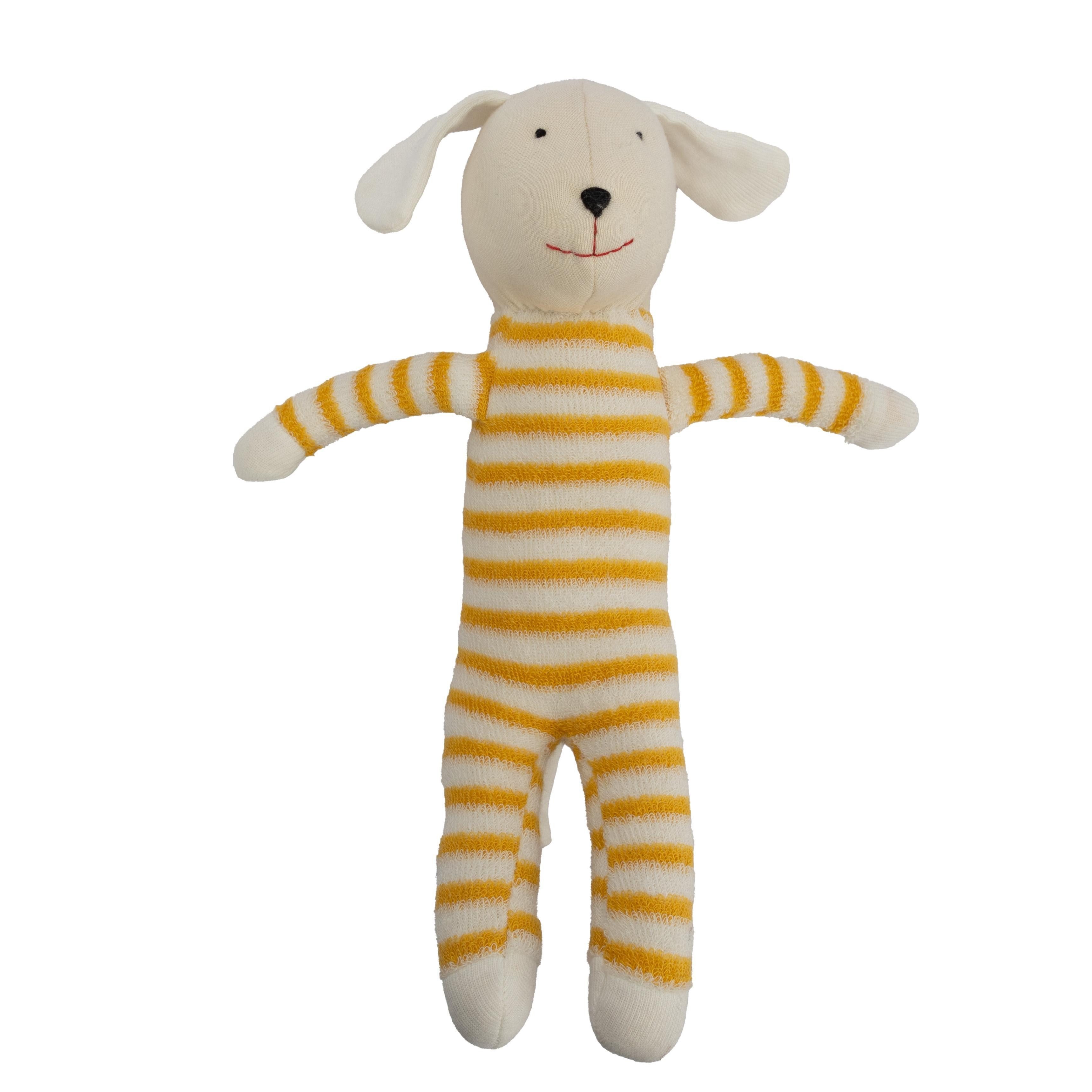 El Puente Stoffpuppe Stoffpuppe "Hund" aus Bio-Baumwolle, Handmade, Bio, Handmade