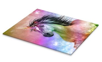 Posterlounge Acrylglasbild Dolphins DreamDesign, Einhorn - Sei Authentisch, Kinderzimmer Digitale Kunst