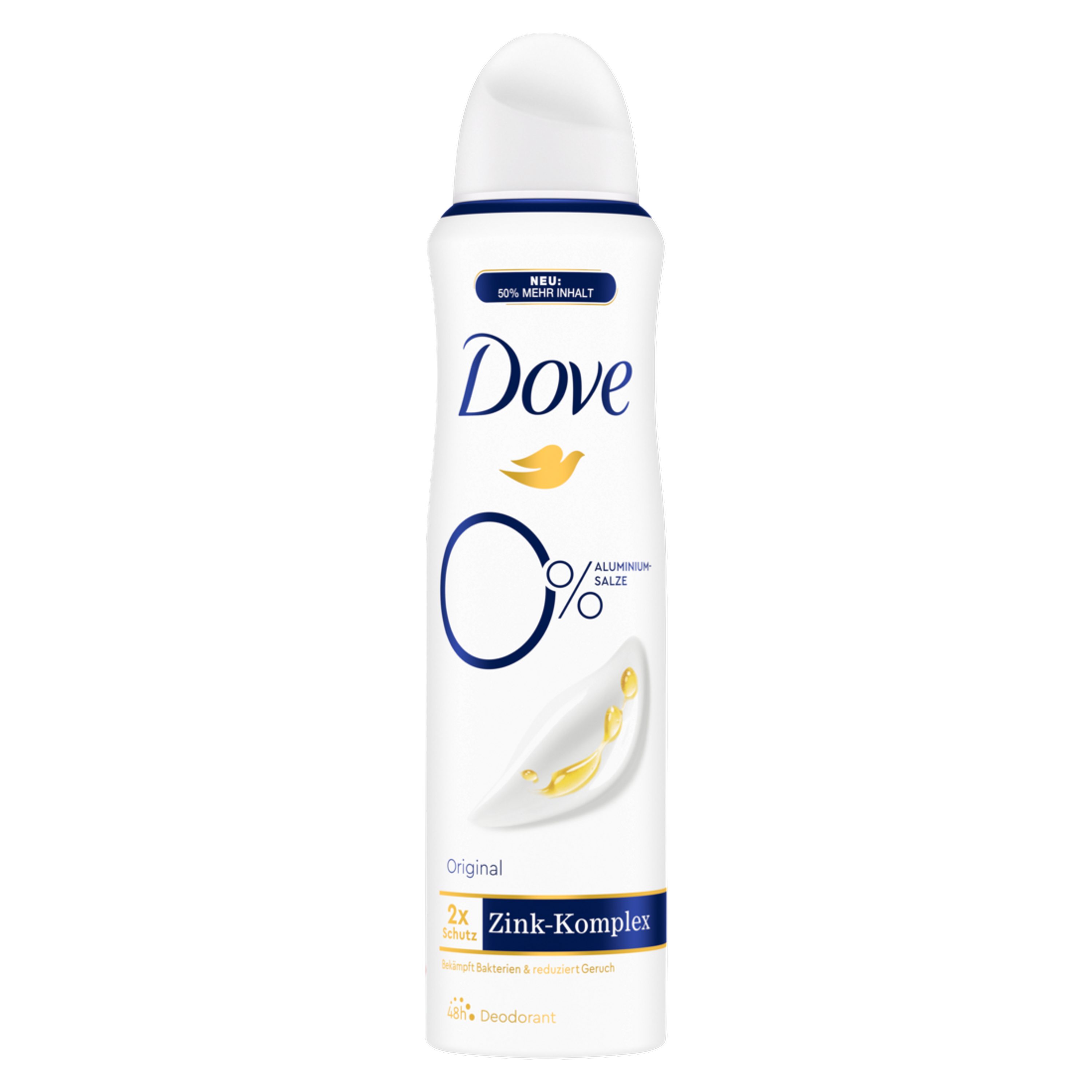 mit Deo pflegendem Deo-Set 150ml Zink-Komplex DOVE Original Deodorant-Spray 6x