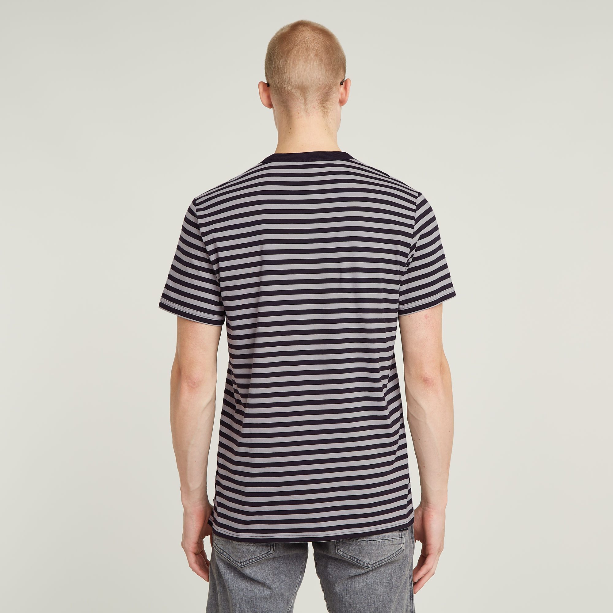 G-STAR T-Shirt Nifous Stripe mit geripptem Einsatz vorne günstig online kaufen