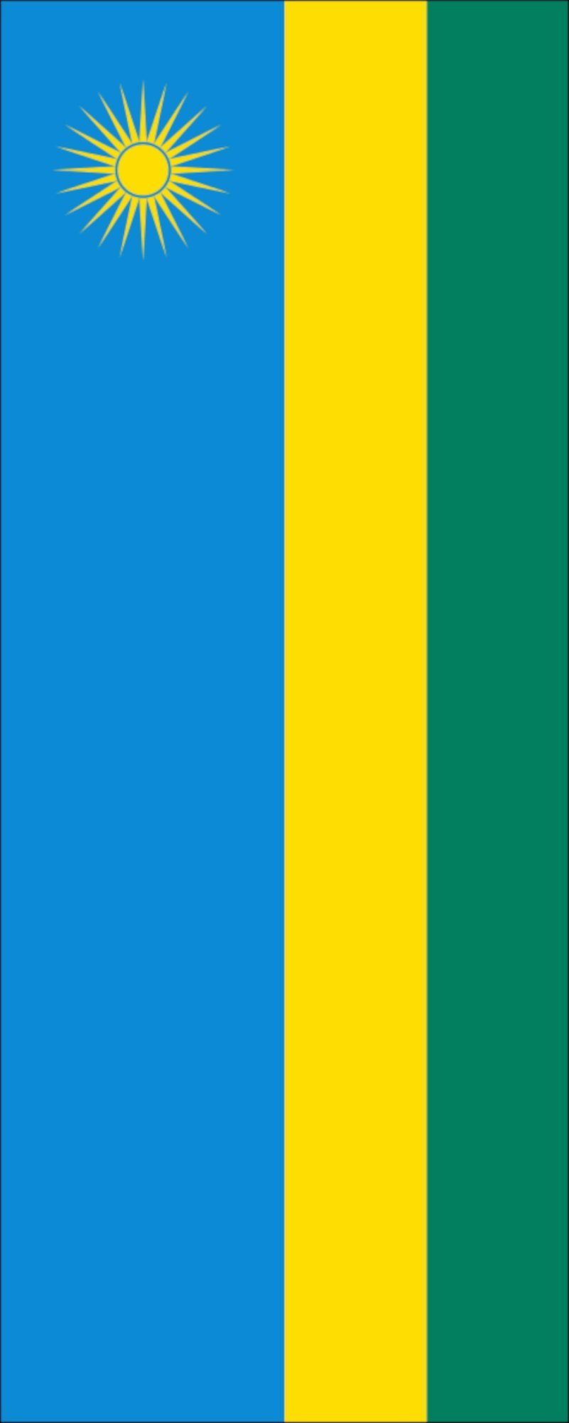 flaggenmeer Flagge Flagge Ruanda 110 g/m² Hochformat