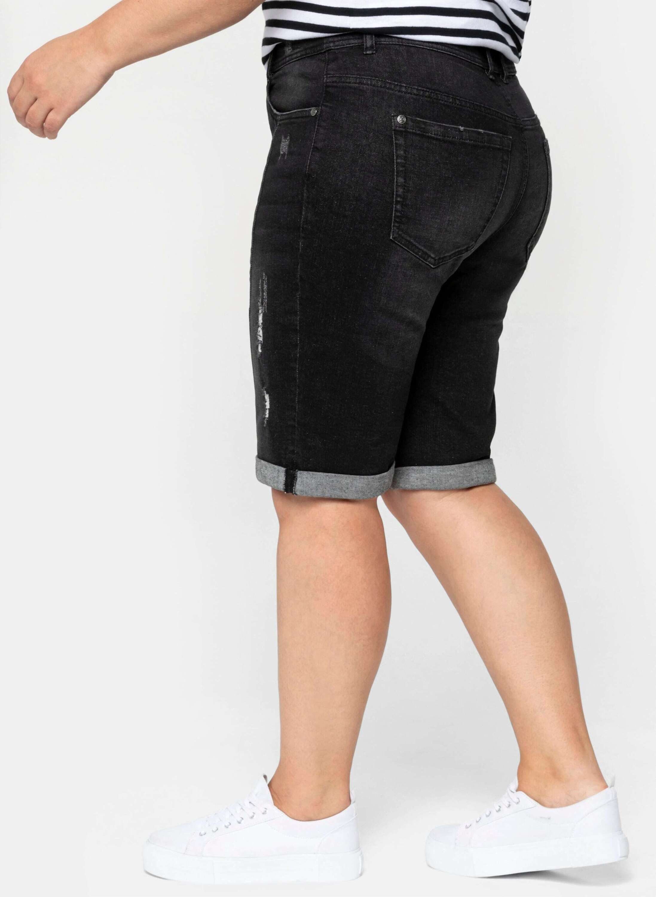 Sheego Jeansshorts Jeansbermudas