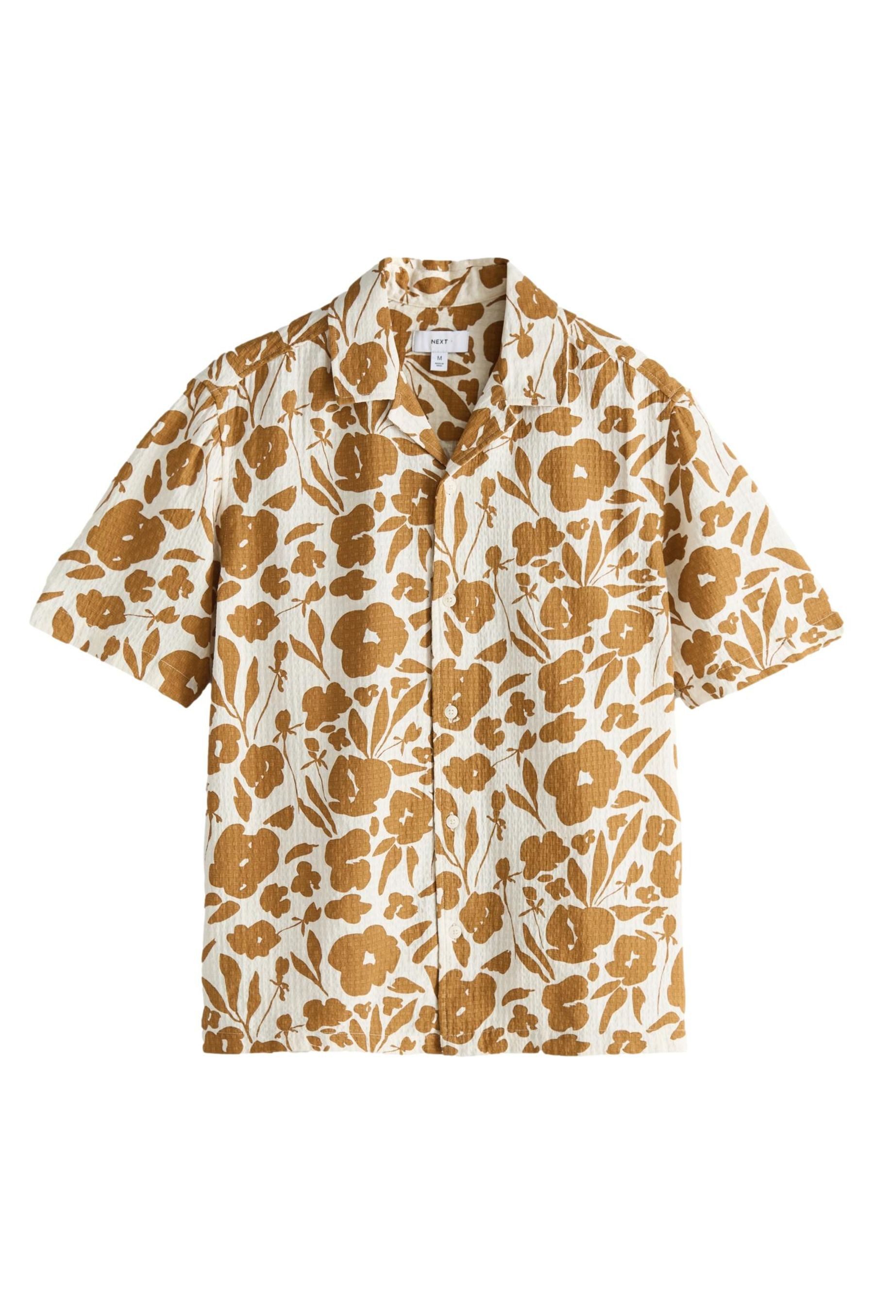 Next Kurzarmhemd Kurzärmliges Hemd mit Blumenmuster (1-tlg)
