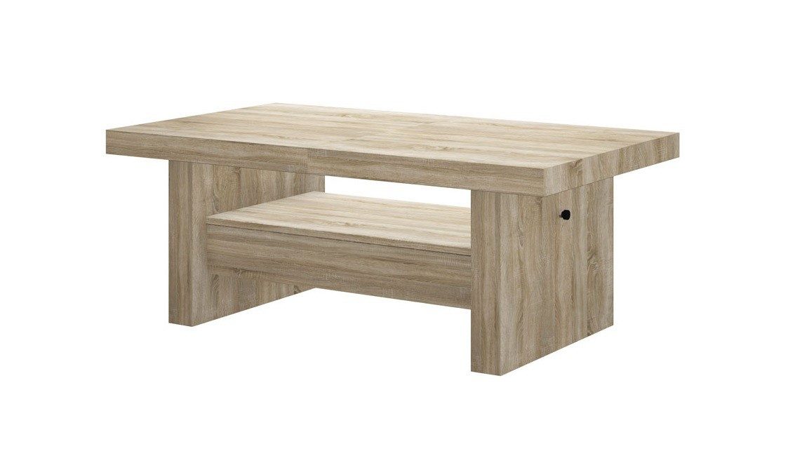 designimpex Couchtisch Aversa H-111 Sonoma Eiche Schublade höhenverstellbar ausziehbar, Funktionstisch, Wohnzimmertisch, Tisch, Esstisch, Sofatisch, Schublade