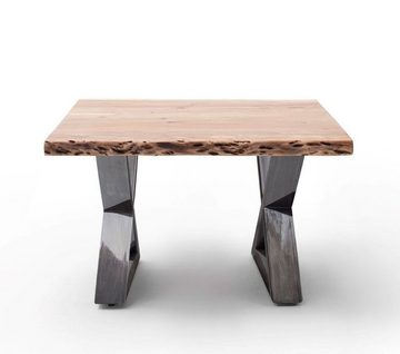 MCA furniture Couchtisch Cartagen, Baumkante Akazie-massiv X-Form quadratisch natur
