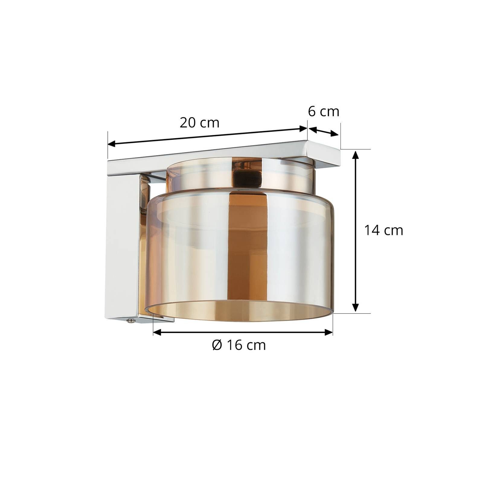 Lucande Wandleuchte Diano, LED, Glas Creme warmweiß IP20, 1 x 8 W LED, warmweiß