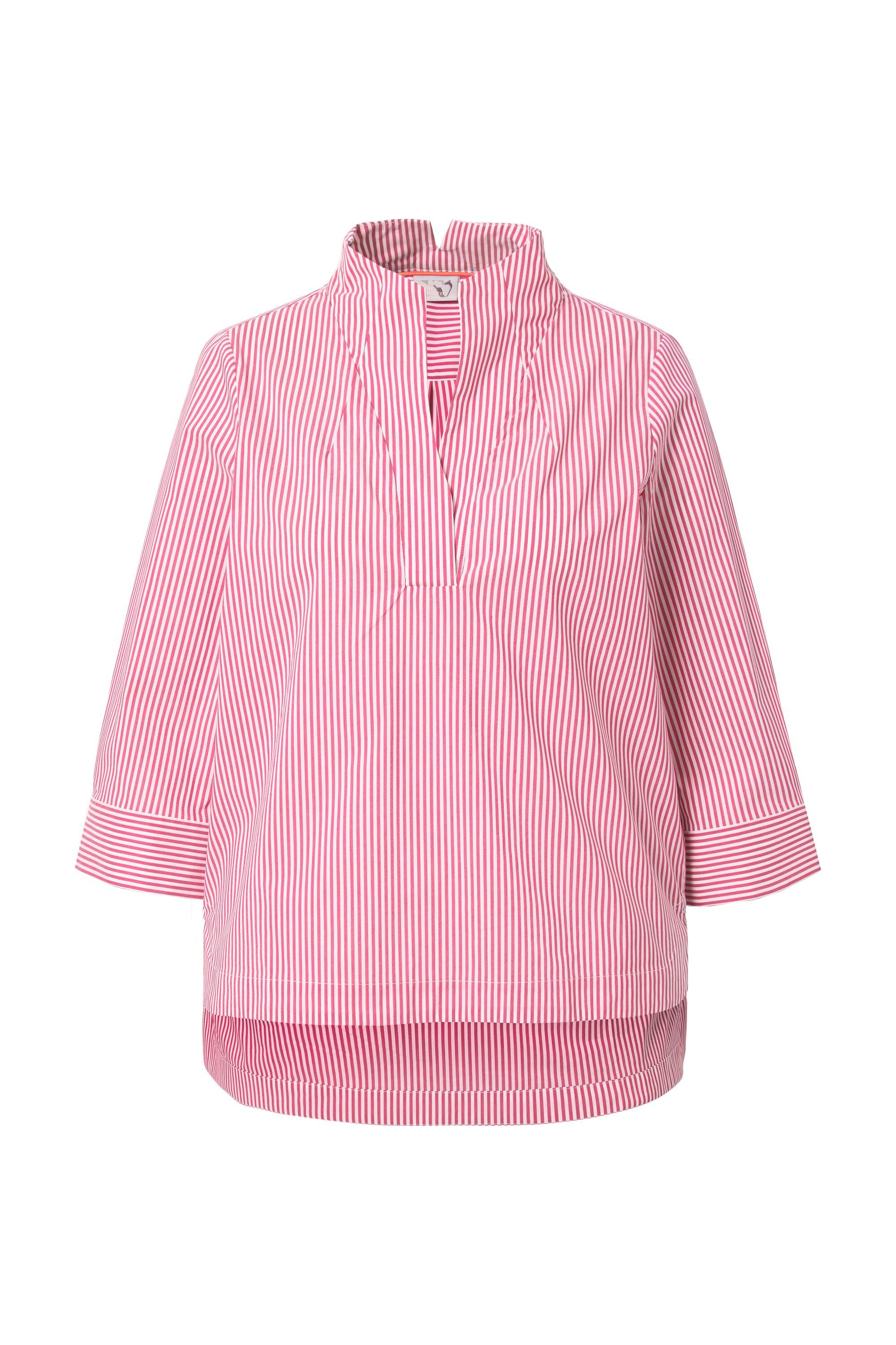 Ulla Popken Longbluse Tunika Streifen Kelchkragen günstig online kaufen