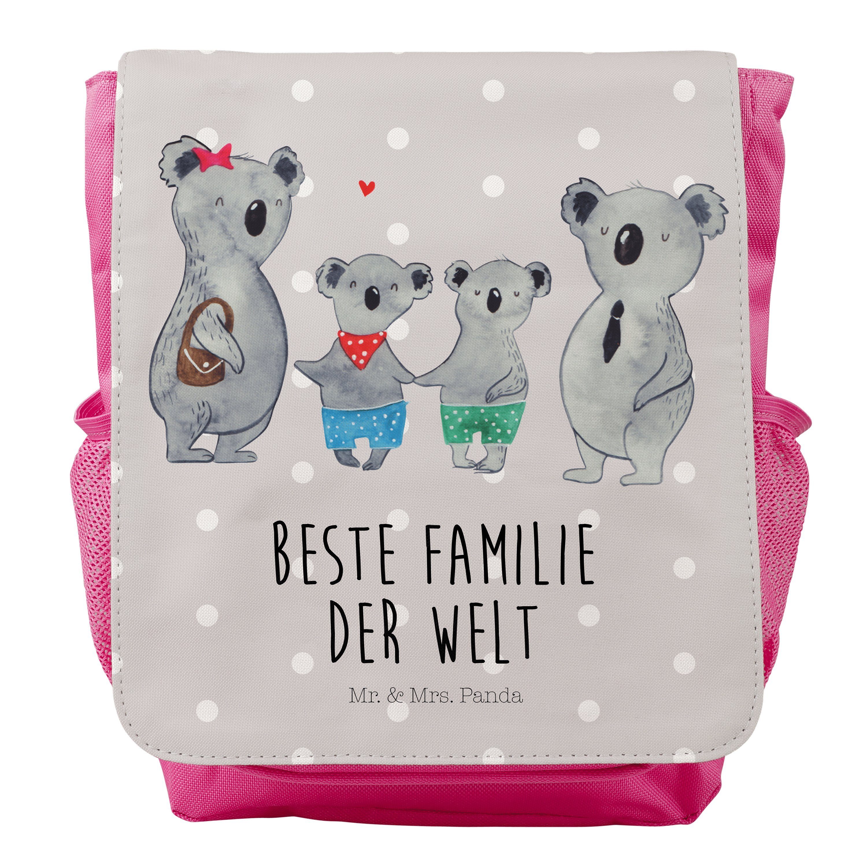 Mr. & Mrs. Panda Kinderrucksack Koala Familie zwei - Grau Pastell - Geschenk, Familienzeit, Kinder Ru